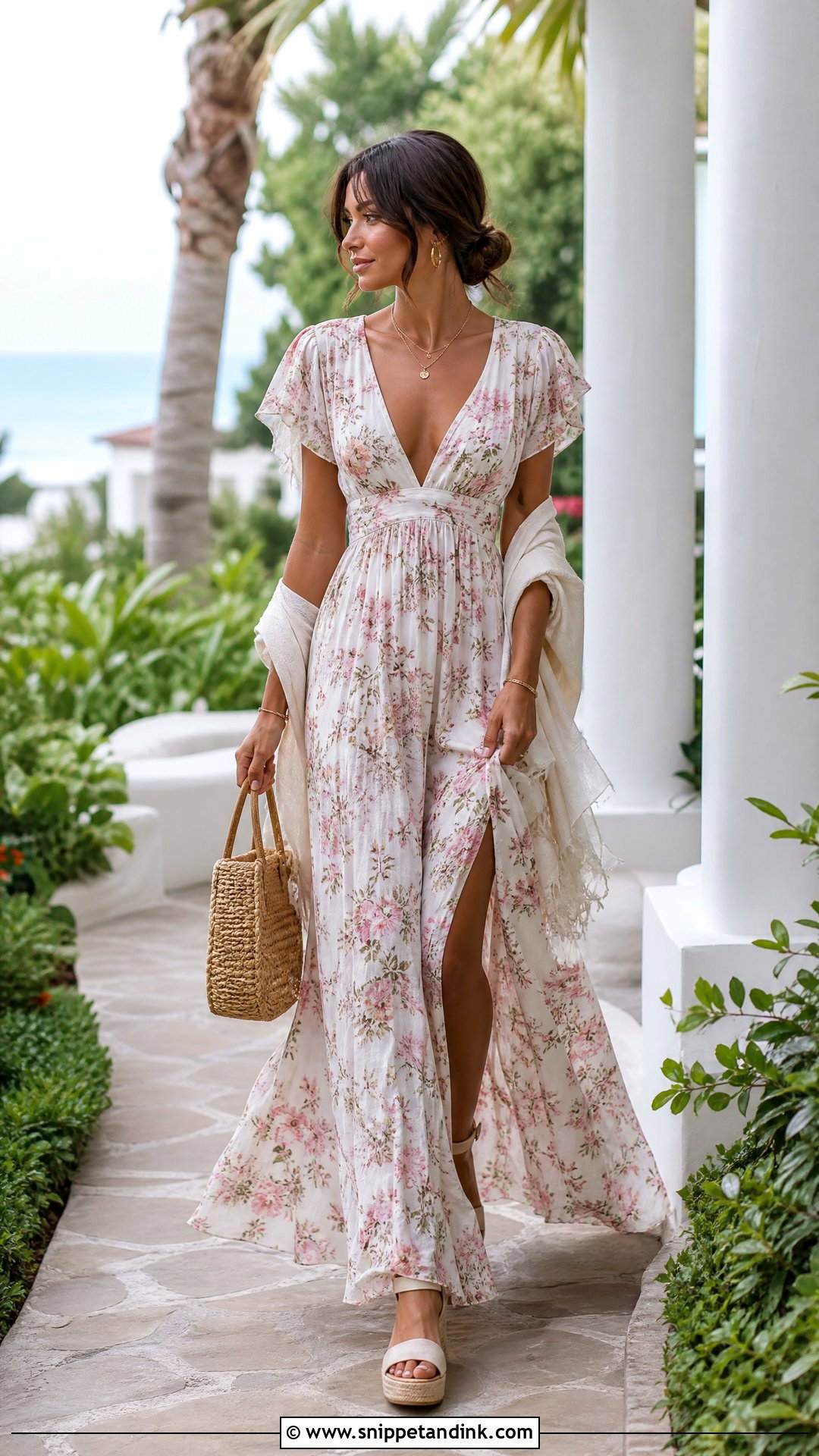 Floral Maxi Honeymoon Dress - Snippet and Ink - 20 Honeymoon Dresses for Women
