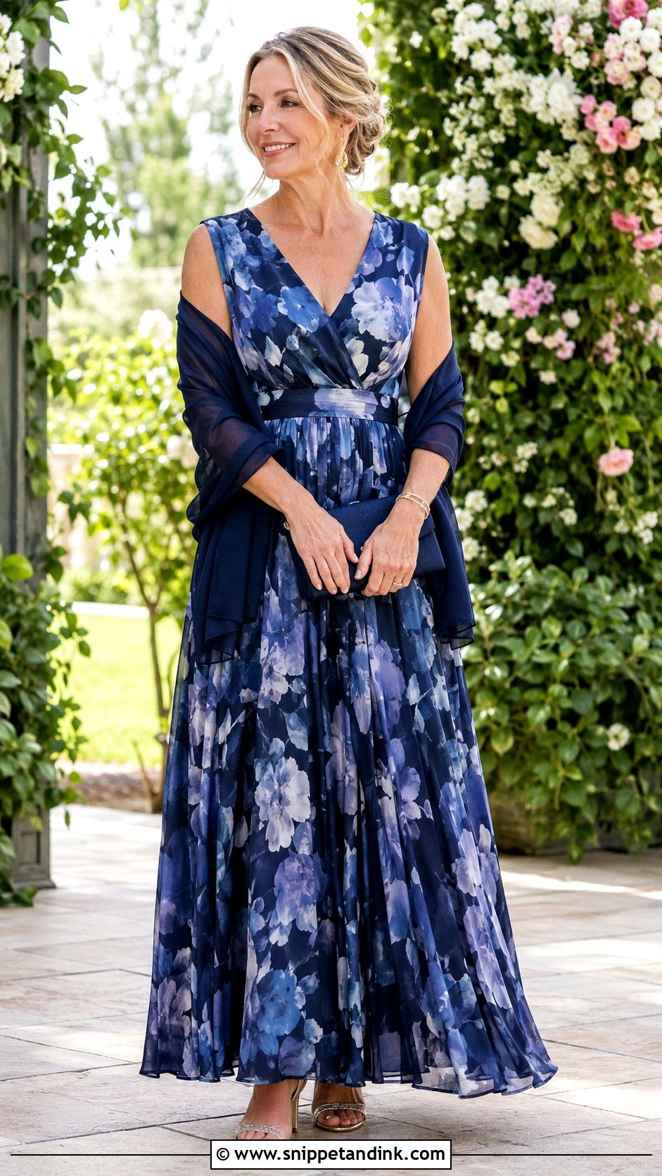 Floral Maxi Mother of the Bride Dress - Snippet and Ink - 20 Mom of Bride Dresses