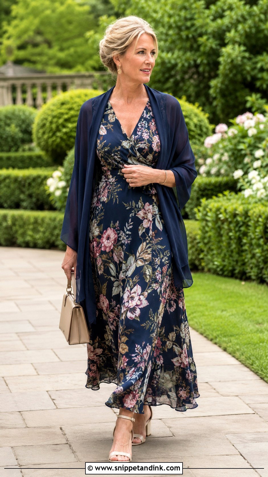Floral Maxi Mother of the Bride Garden Dress - Snippet and Ink - 20 Moms Dresses for Weddings