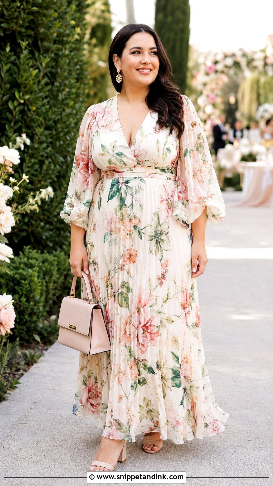 Floral Maxi Wedding Guest Outfit - Snippet and Ink - 20 Modern Wedding Outfit Ideas