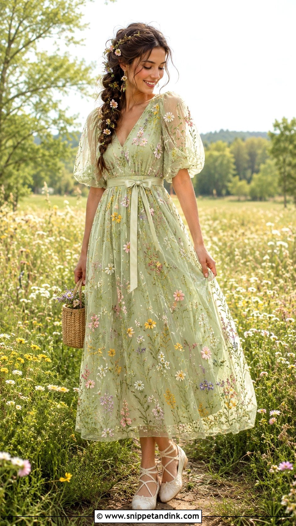 Floral Meadow Enchanted Dress - Snippet and Ink - 20 Enchanted Dress Fairytale Ideas