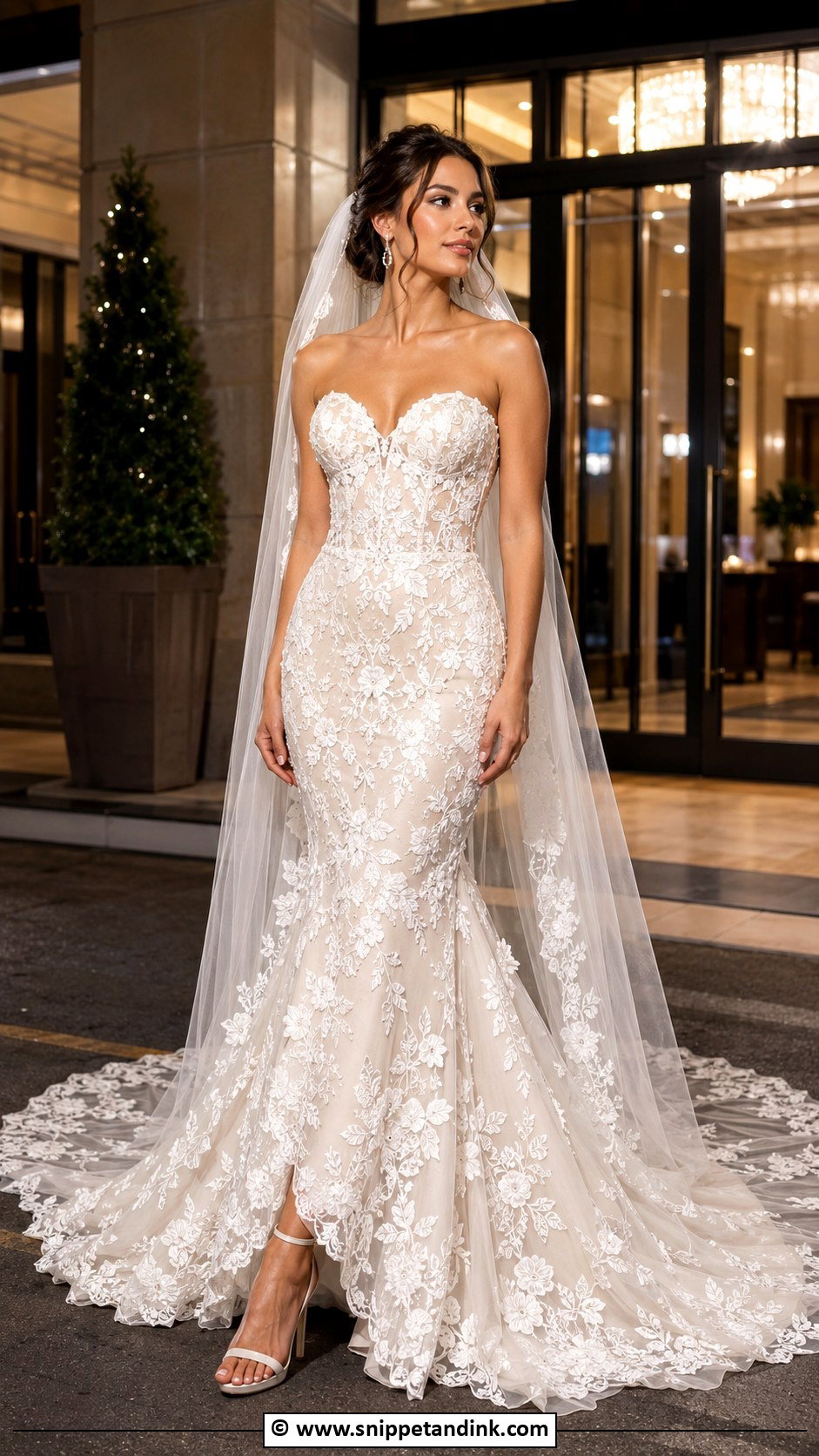 Floral Mermaid Wedding Dress - Snippet and Ink - 25 Wedding Dress with Flowers