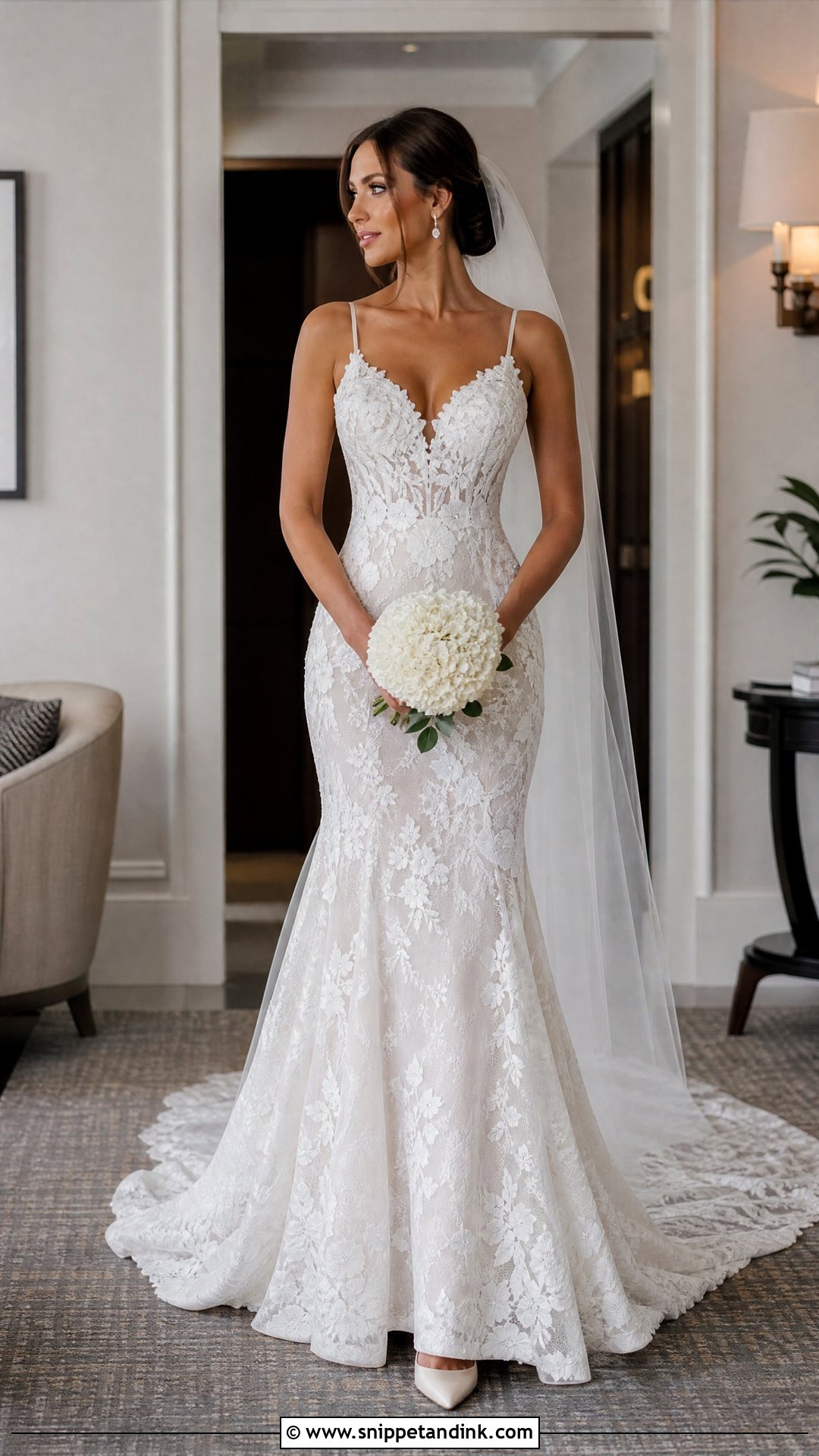 Floral Mermaid Wedding Dress - Snippet and Ink - 20 Flower Wedding Dresses