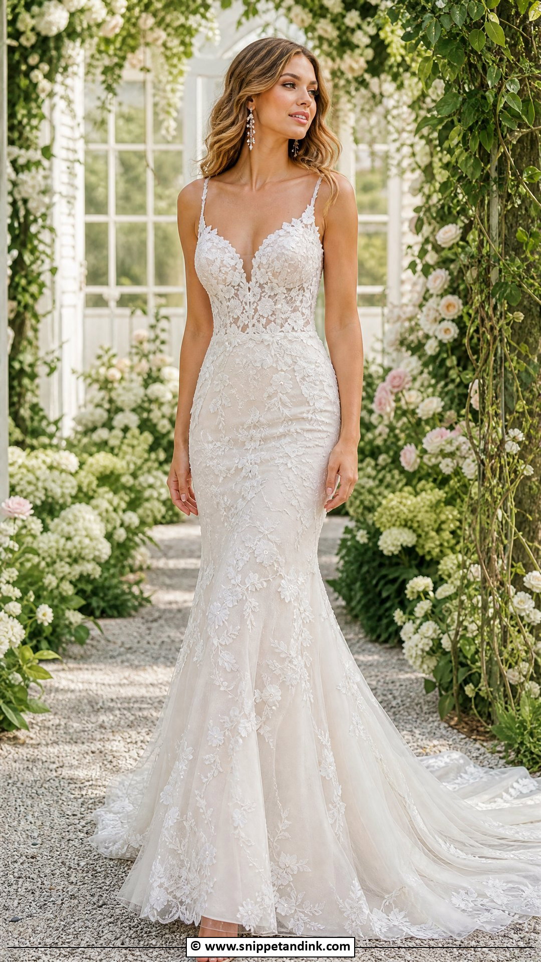 Floral Mermaid Wedding Dress - Snippet and Ink - 35 Mermaid Wedding Dress Ideas