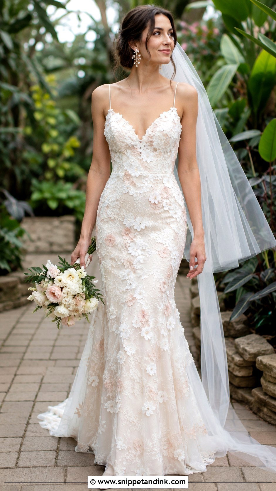 Floral Mermaid Wedding Dress - Snippet and Ink - 20 Dreamy Wedding Dress Mermaid Ideas