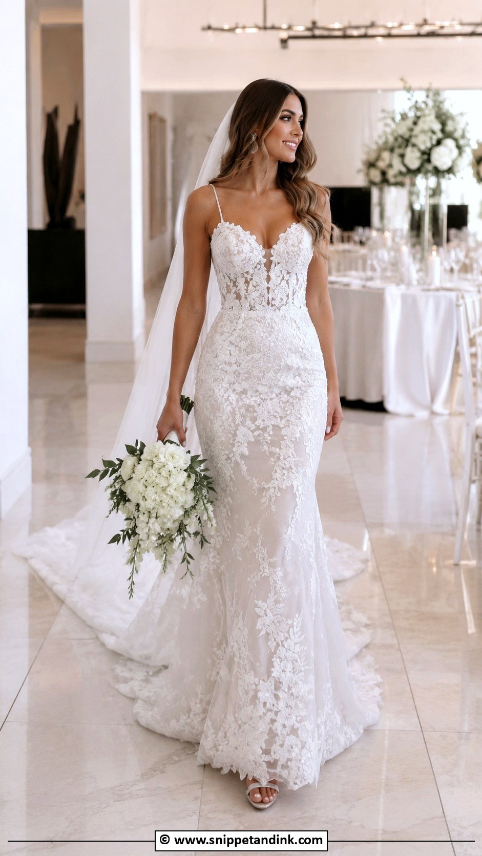 Floral Mermaid Wedding Dress - Snippet and Ink - 25 Wedding Dress Flowers