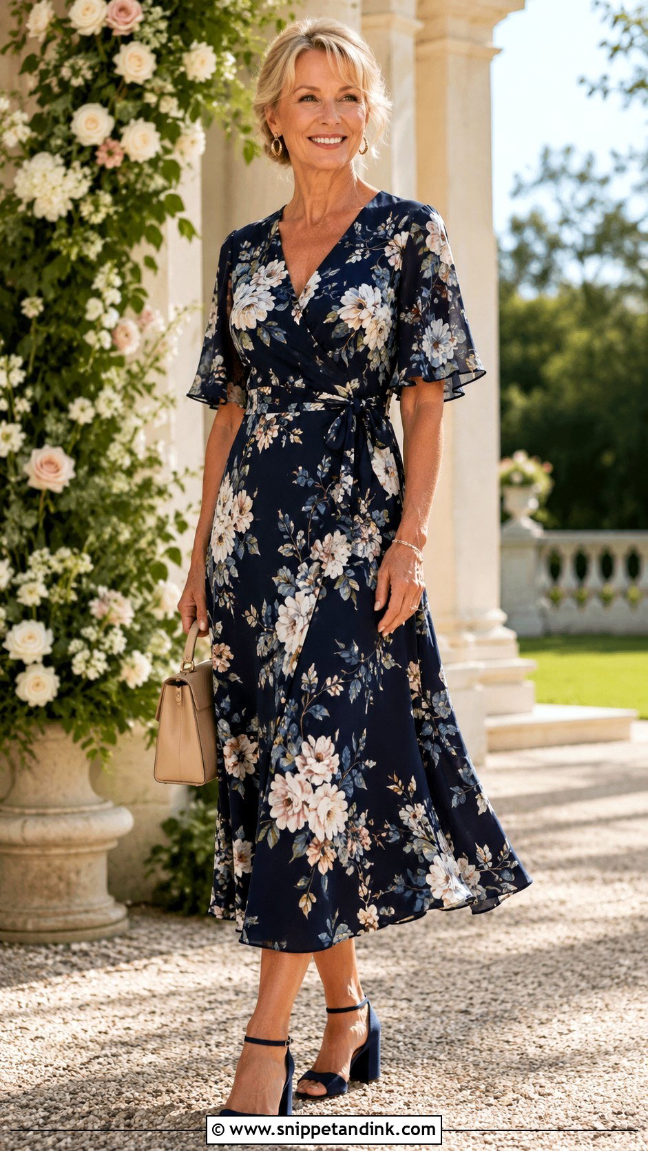 Floral Midi Bridal Mom Dress - Snippet and Ink - 20 Bridal Mom Dress Ideas