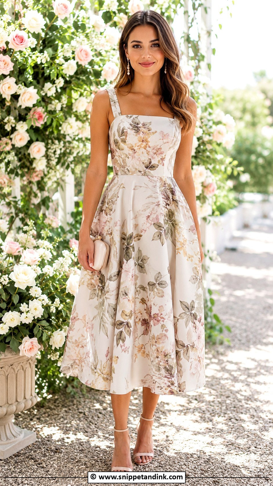Floral Midi Brides Sister Dress - Snippet and Ink - 30 Bride's Sister Dress Ideas