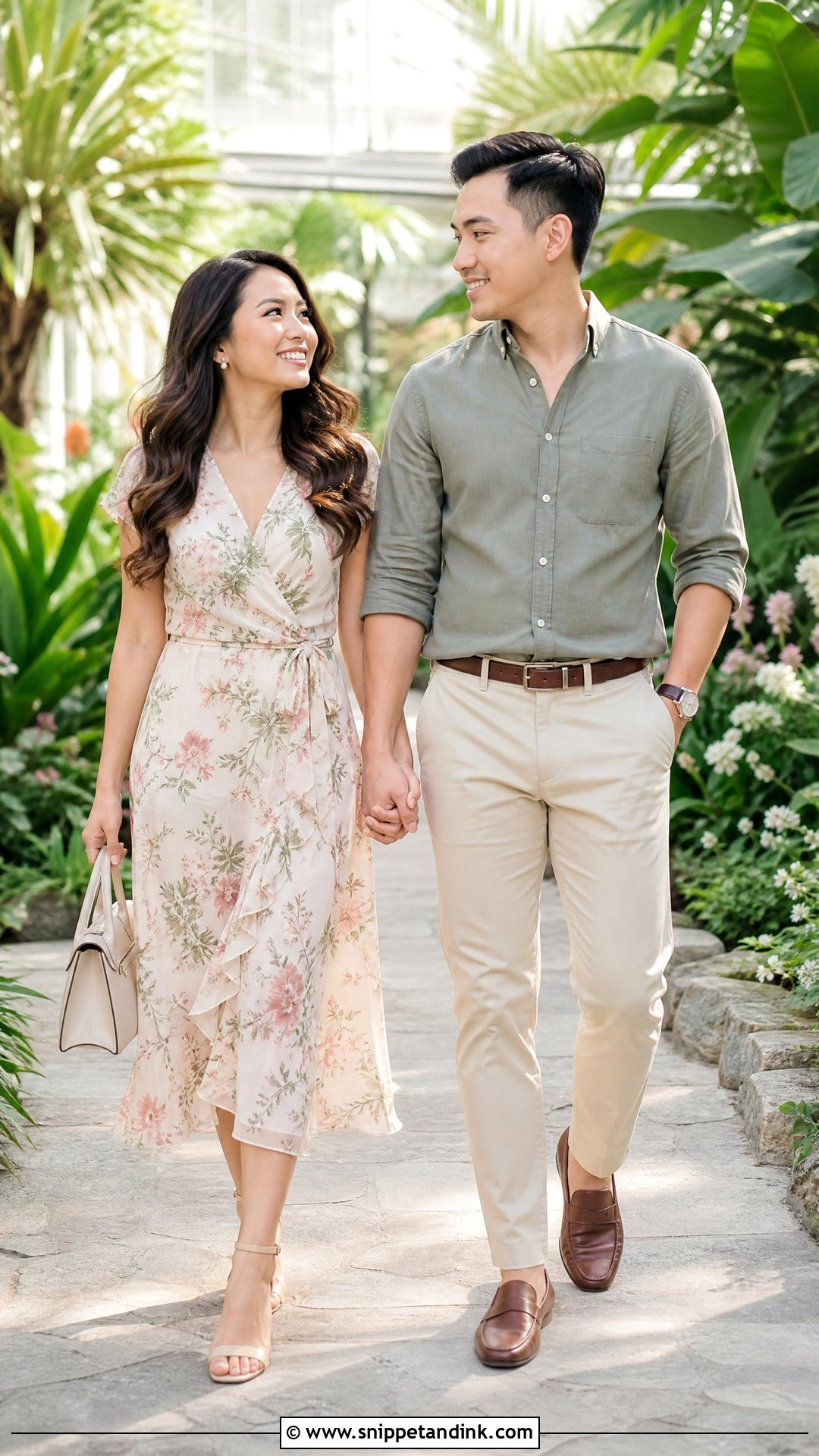Floral Midi Dress Prenup Outfit - Snippet and Ink - 25 Pre Nup Outfit Ideas