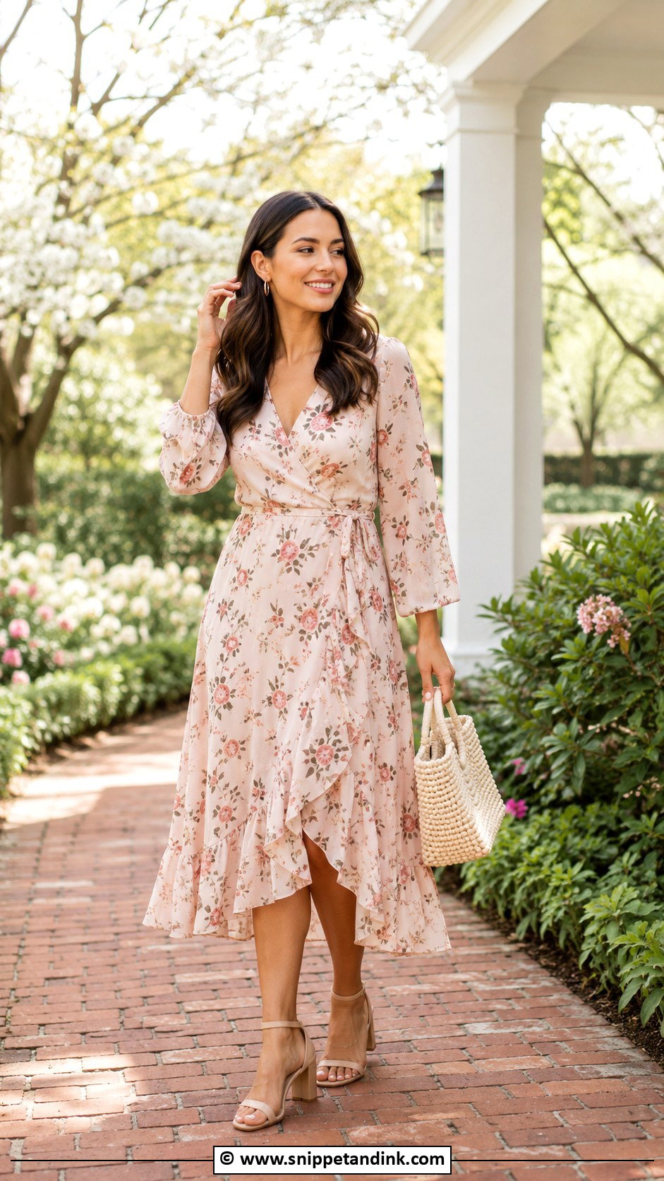 Floral Midi Dress Prewedding Outfit - Snippet and Ink - 30 Prewedding Outfit Ideas