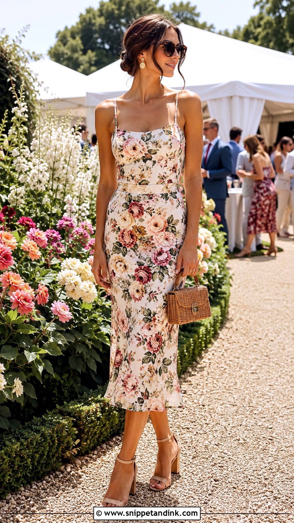 Floral Midi Garden Party Dress - Snippet and Ink - 20 Dress for Garden Party Ideas