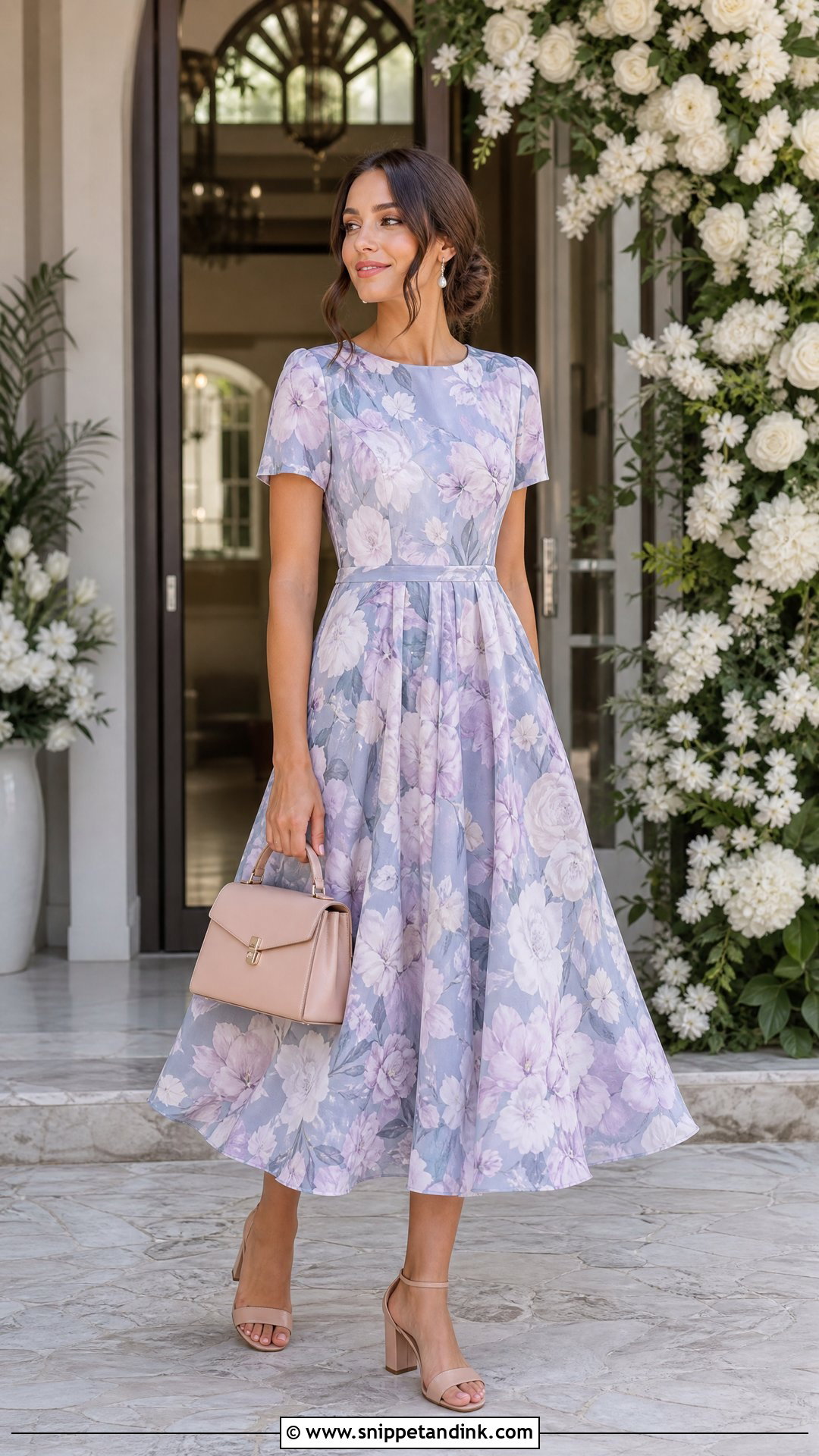 Floral Midi Holy Matrimony Dress - Snippet and Ink - 25 Holy Matrimony Dress Ideas
