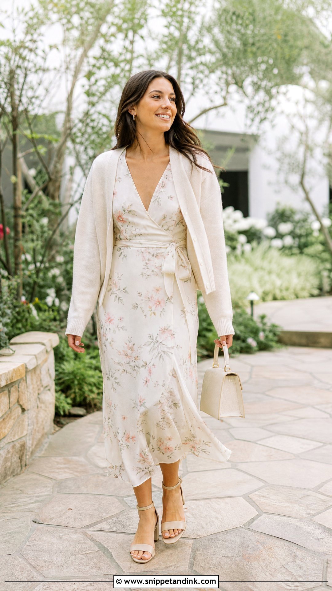 Floral Midi Post Wedding Brunch Outfit - Snippet and Ink - 20 Post Wedding Outfit Ideas