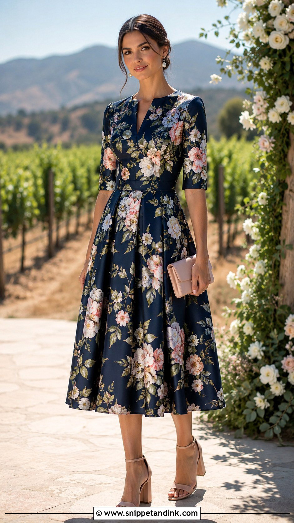 Floral Midi Sister of the Bride Dress - Snippet and Ink - 20 Dresses Sister of the Bride