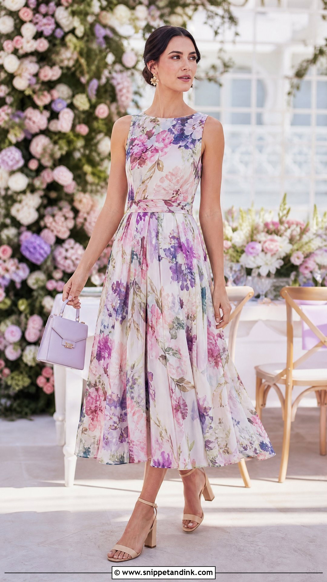 Floral Midi Sister of the Bride Dress - Snippet and Ink - 20 Sister of the Bride Wedding Dresses
