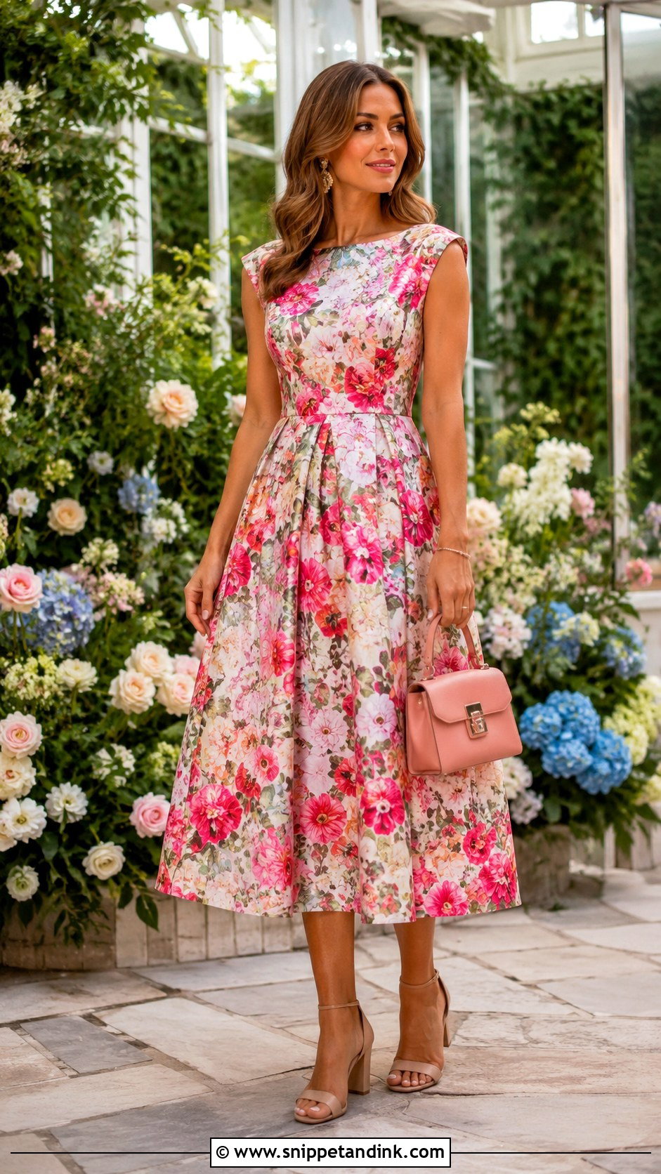Floral Midi Sister of the Bride Dress - Snippet and Ink - 20 Dress Sister of the Bride Ideas
