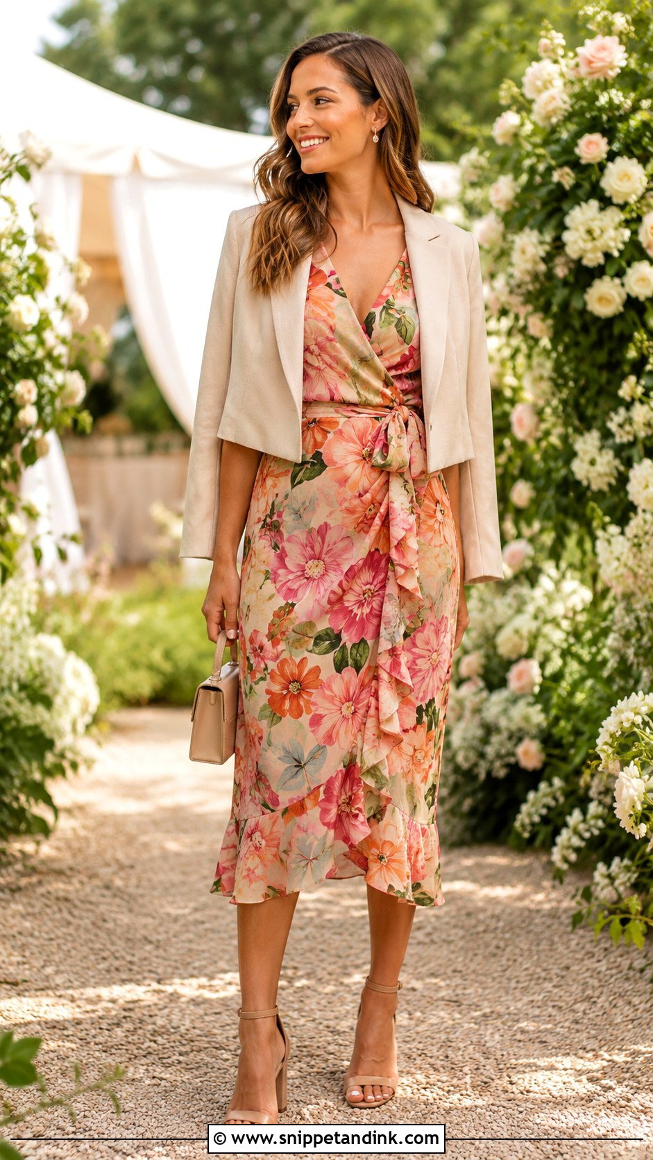 Floral Midi Wedding Guest Dress - Snippet and Ink - 20 Dresses for a Wedding