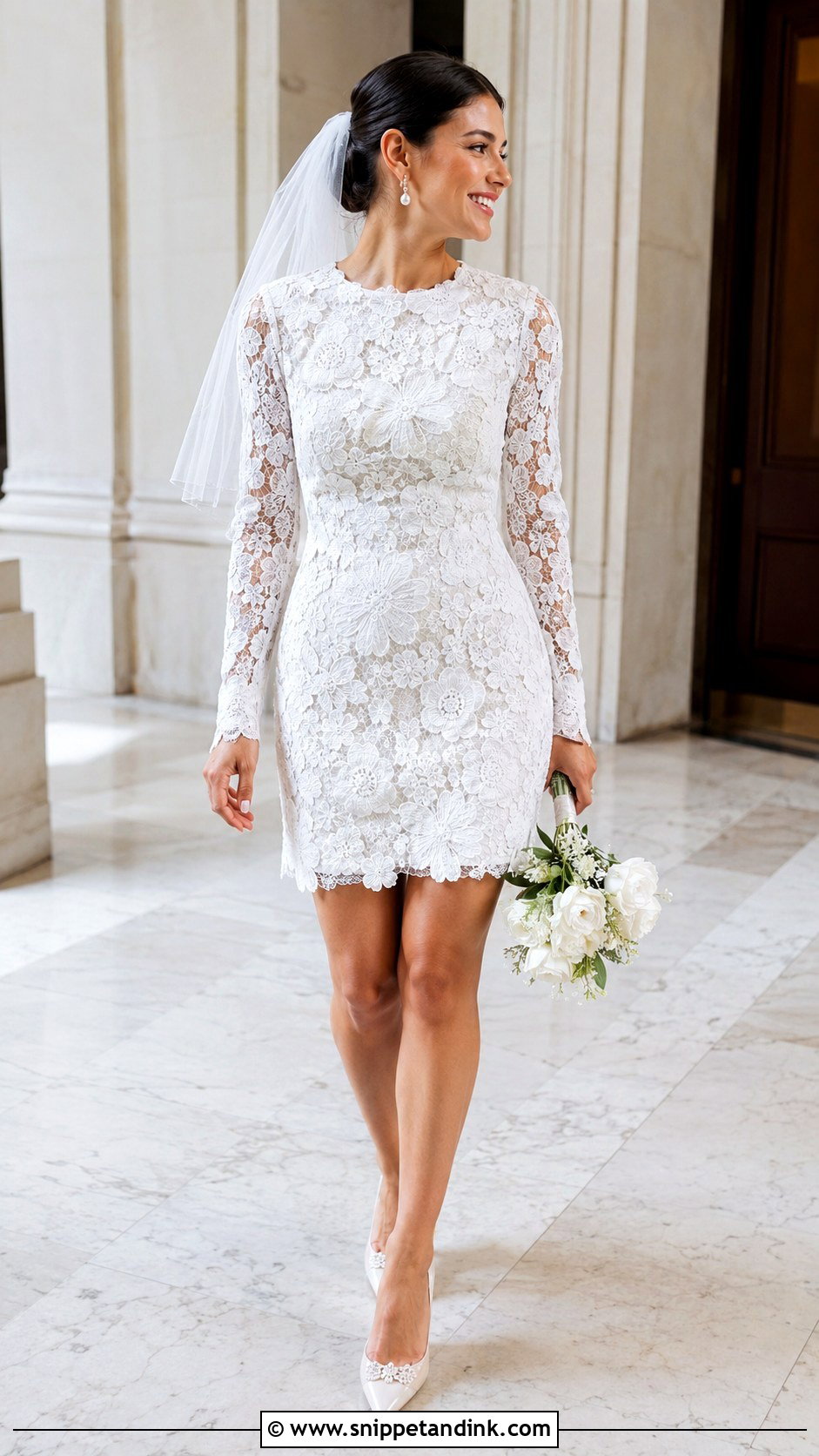 Floral Mini Wedding Dress - Snippet and Ink - 25 Flowery Wedding Dress Ideas