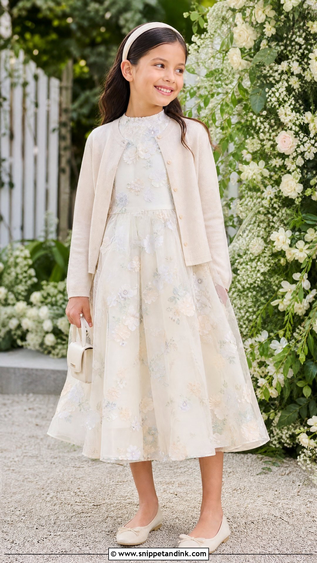 Floral Organza Midi Wedding Dress - Snippet and Ink - 20 Dress for Girls 10 12 Wedding Ideas