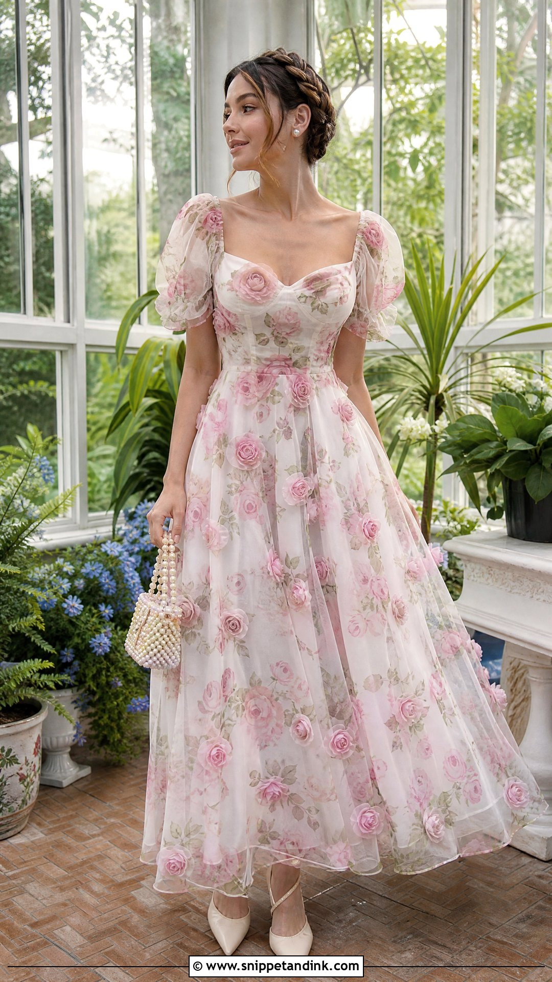 Floral Organza Rose Princess Dress - Snippet and Ink - 20 Rose Princess Dress Ideas