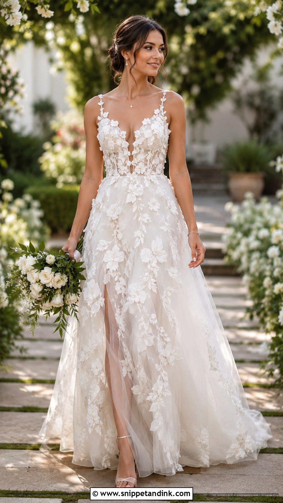 Floral Organza Wedding Dress - Snippet and Ink - 30 Organza Wedding Dress Ideas