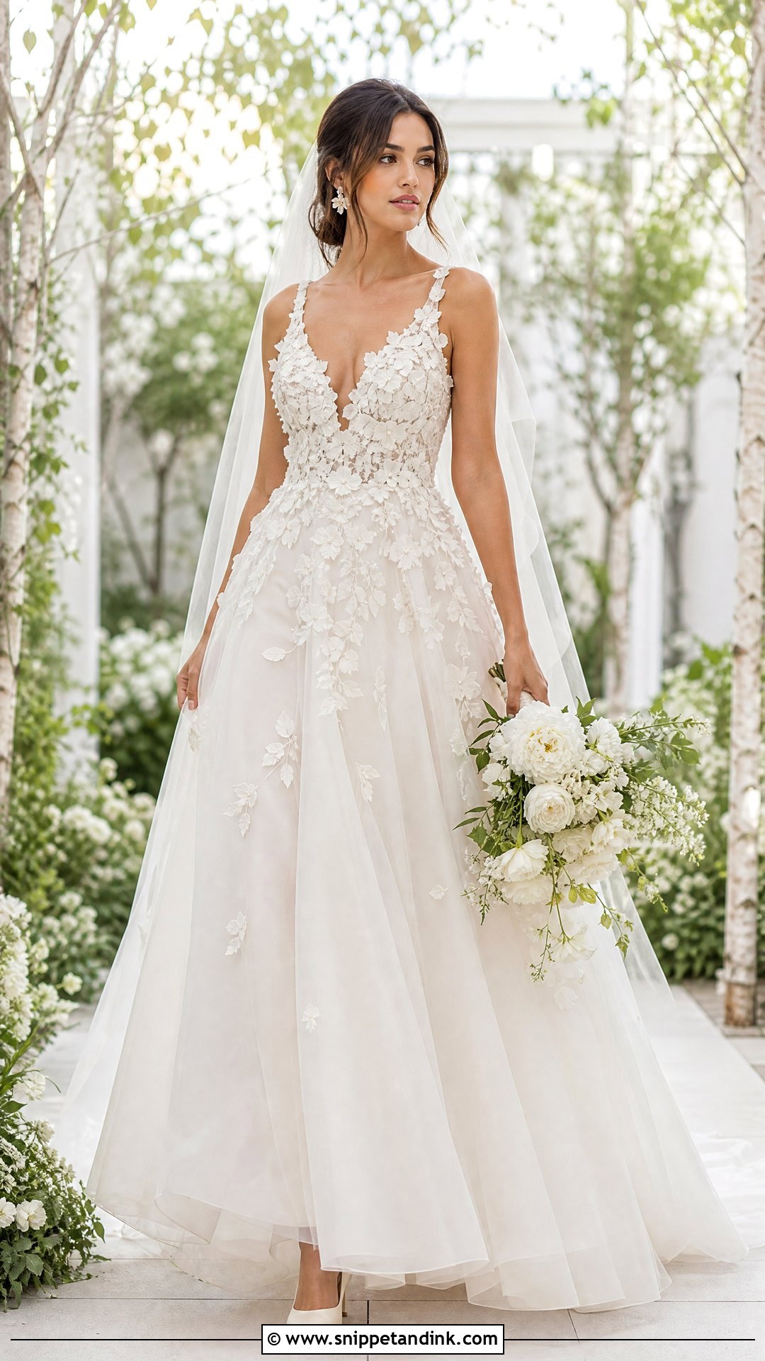 Floral Organza Wedding Gown - Snippet and Ink - 20 Organza Wedding Gown Ideas