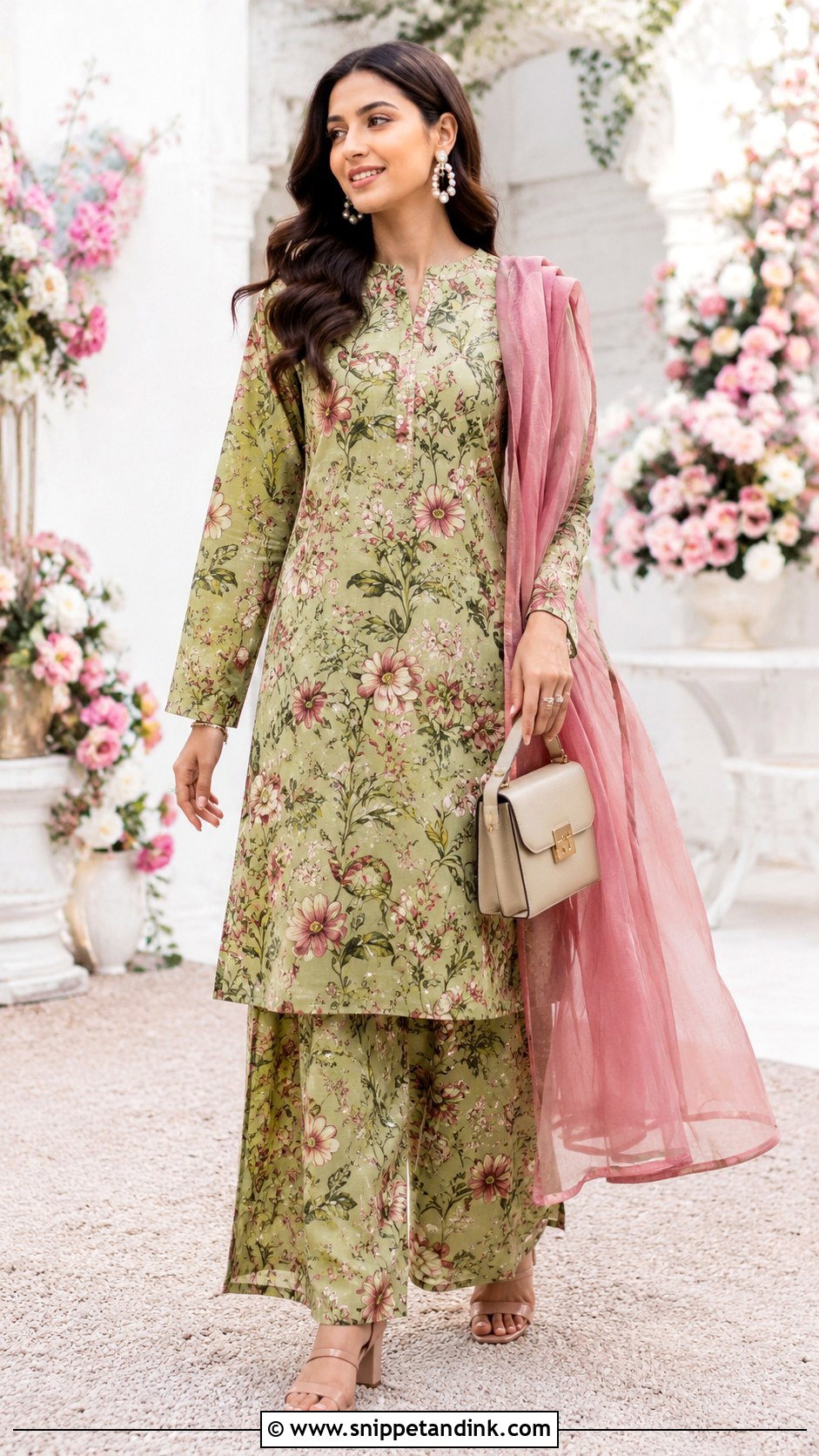 Floral Palazzo Mehendi Suit - Snippet and Ink - 20 Mehendi Suits Mehndi Outfit