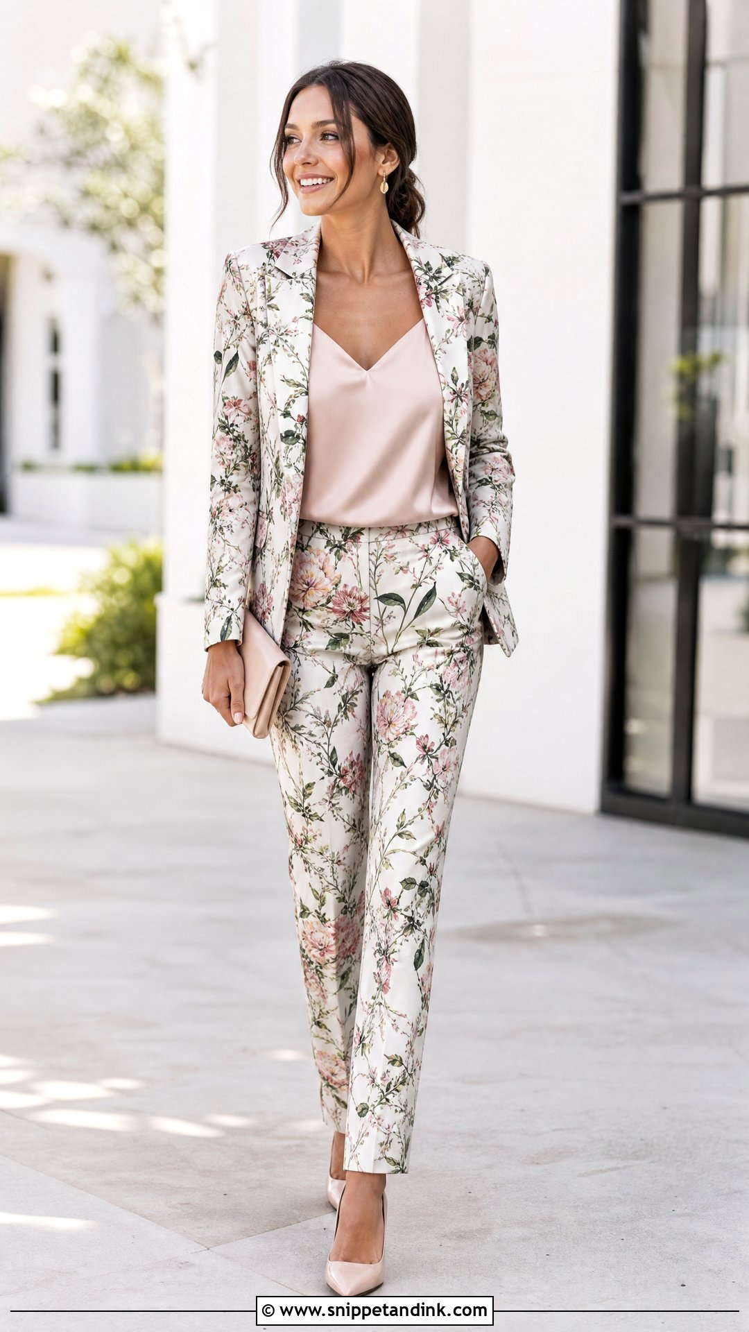 Floral Pantsuit Wedding Outfit - Snippet and Ink - 20 Wedding Styling Ideas