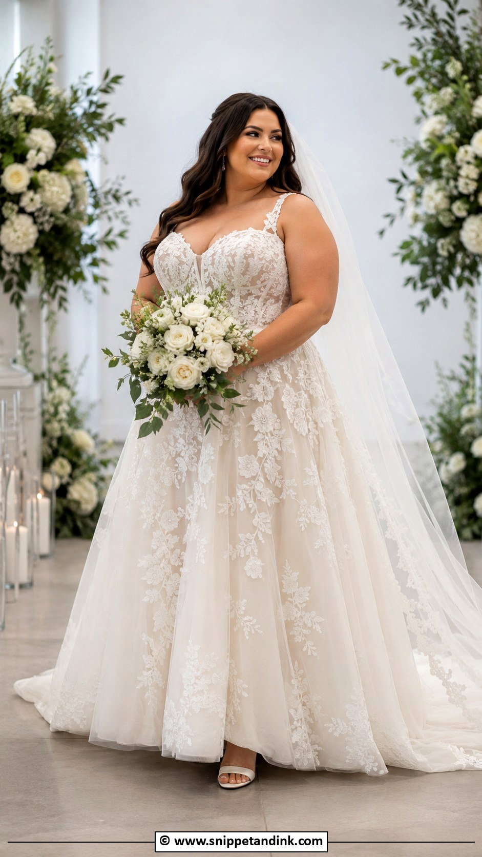 Floral Plus Size Wedding Dress - Snippet and Ink - 25 Wedding Dress with Flowers