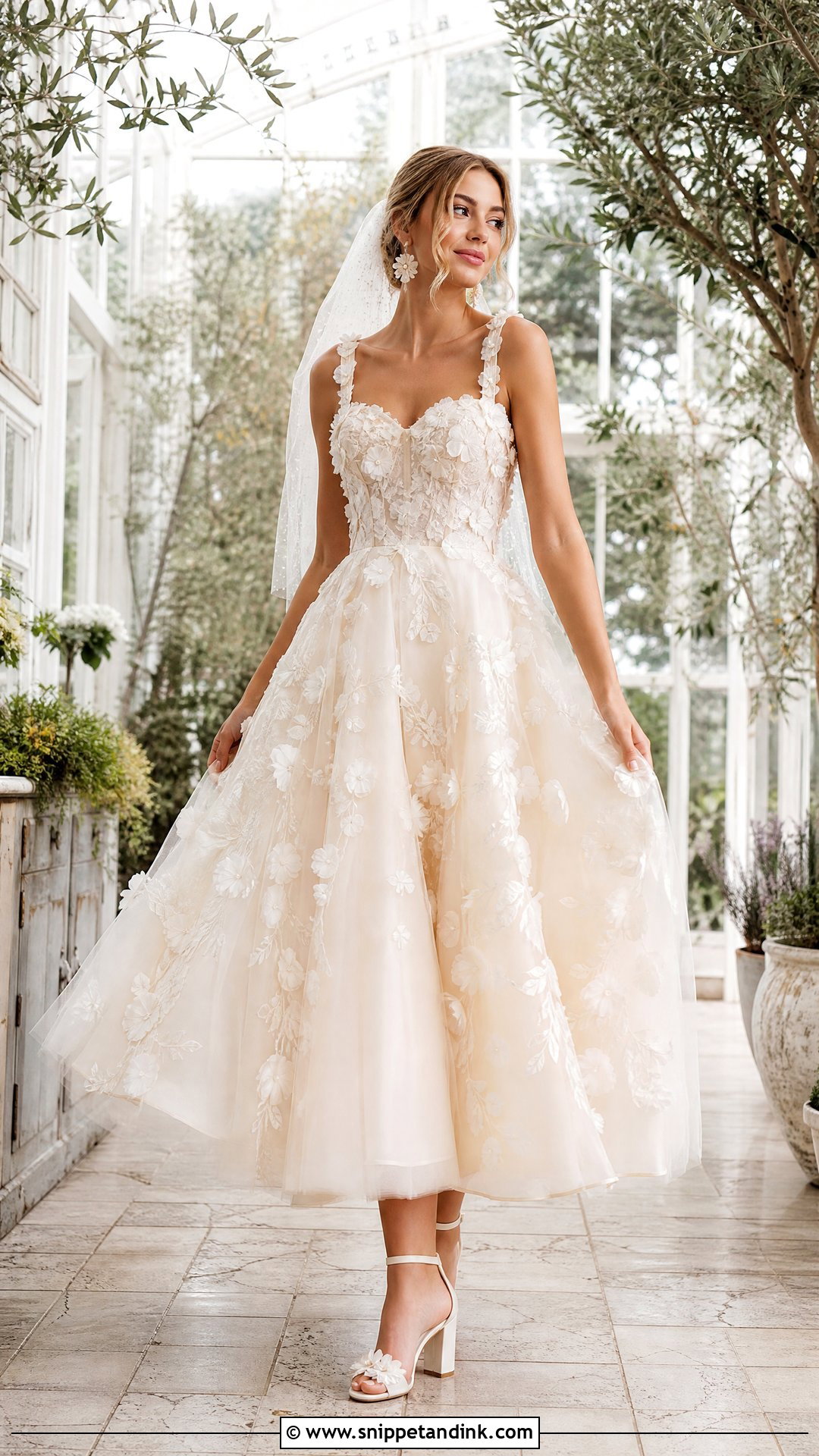Floral Poofy Wedding Dress - Snippet and Ink - 25 Poofy Wedding Dresses