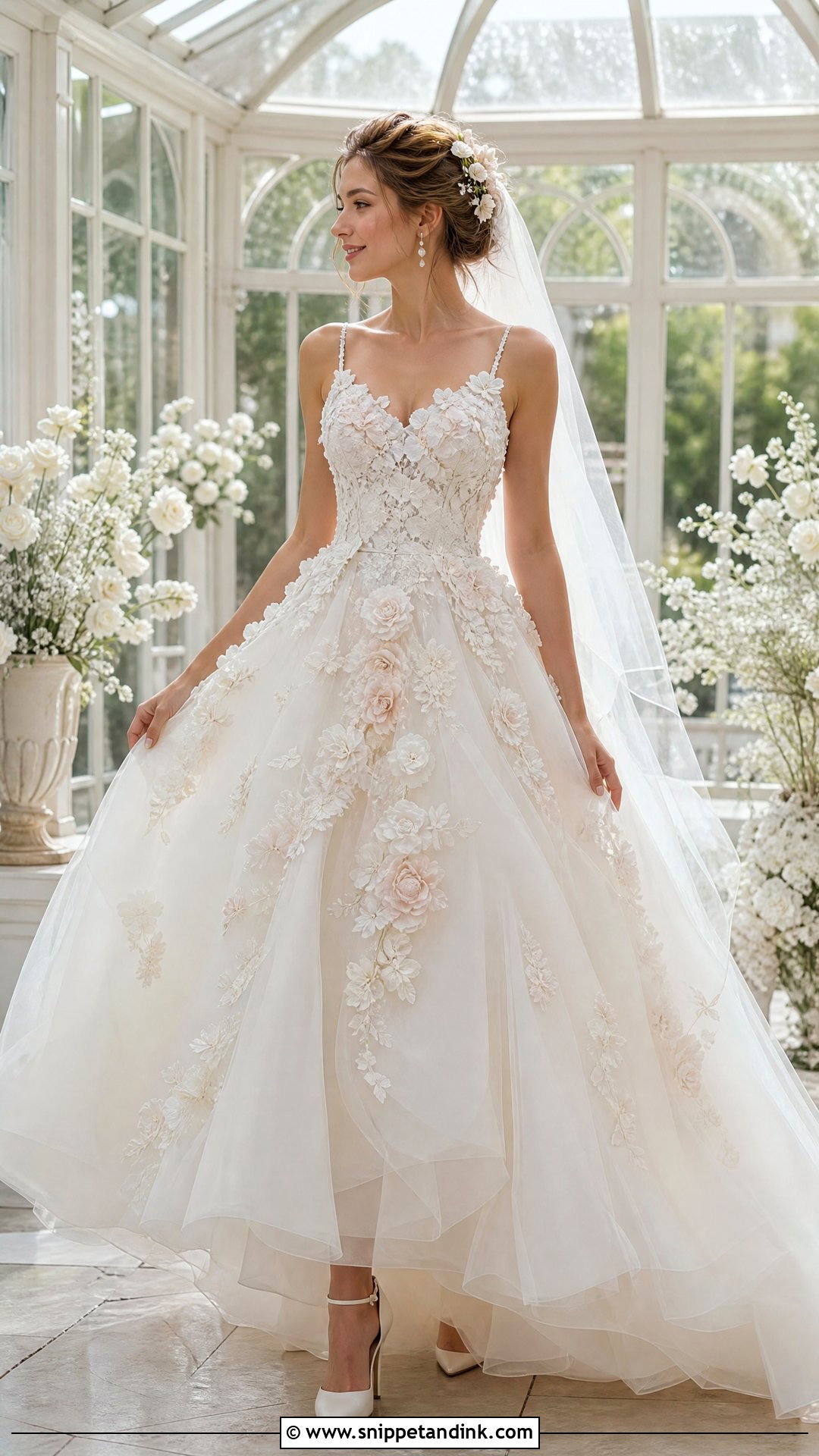 Floral Princess Wedding Gown - Snippet and Ink - 25 Dream Princesses Wedding Gown Ideas