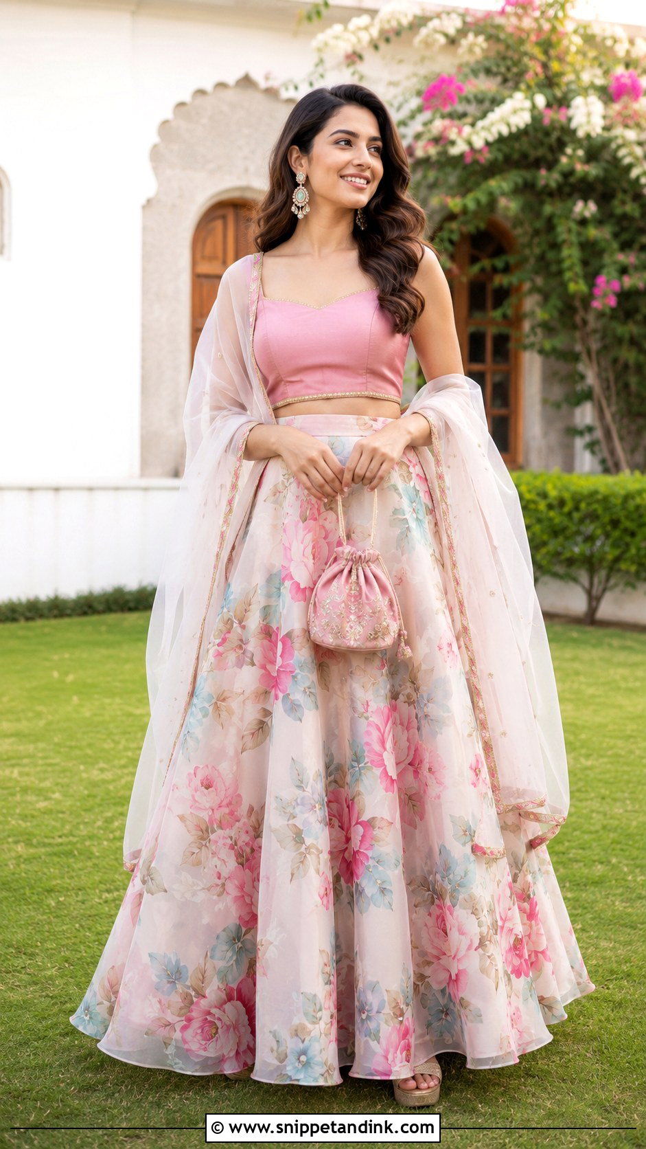 Floral Print Bride Sister Lehenga - Snippet and Ink - 20 Lengha for Bride Sister Ideas