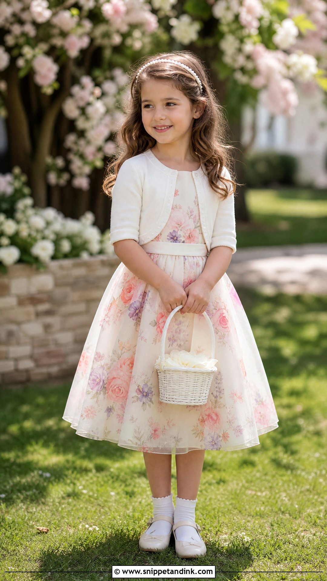 Floral Print Flower Girl Wedding Dress - Snippet and Ink - 20 Wedding Dress for Kids Girl Ideas