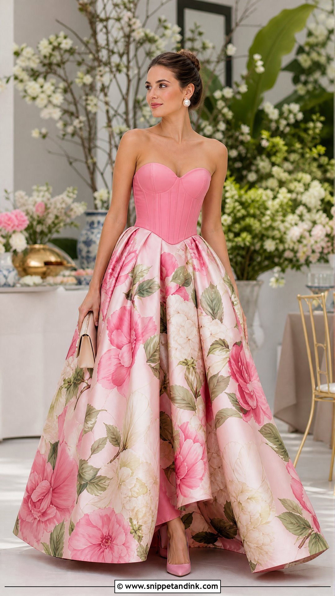 Floral Print Huge Ball Gown - Snippet and Ink - 20 Huge Ball Gowns