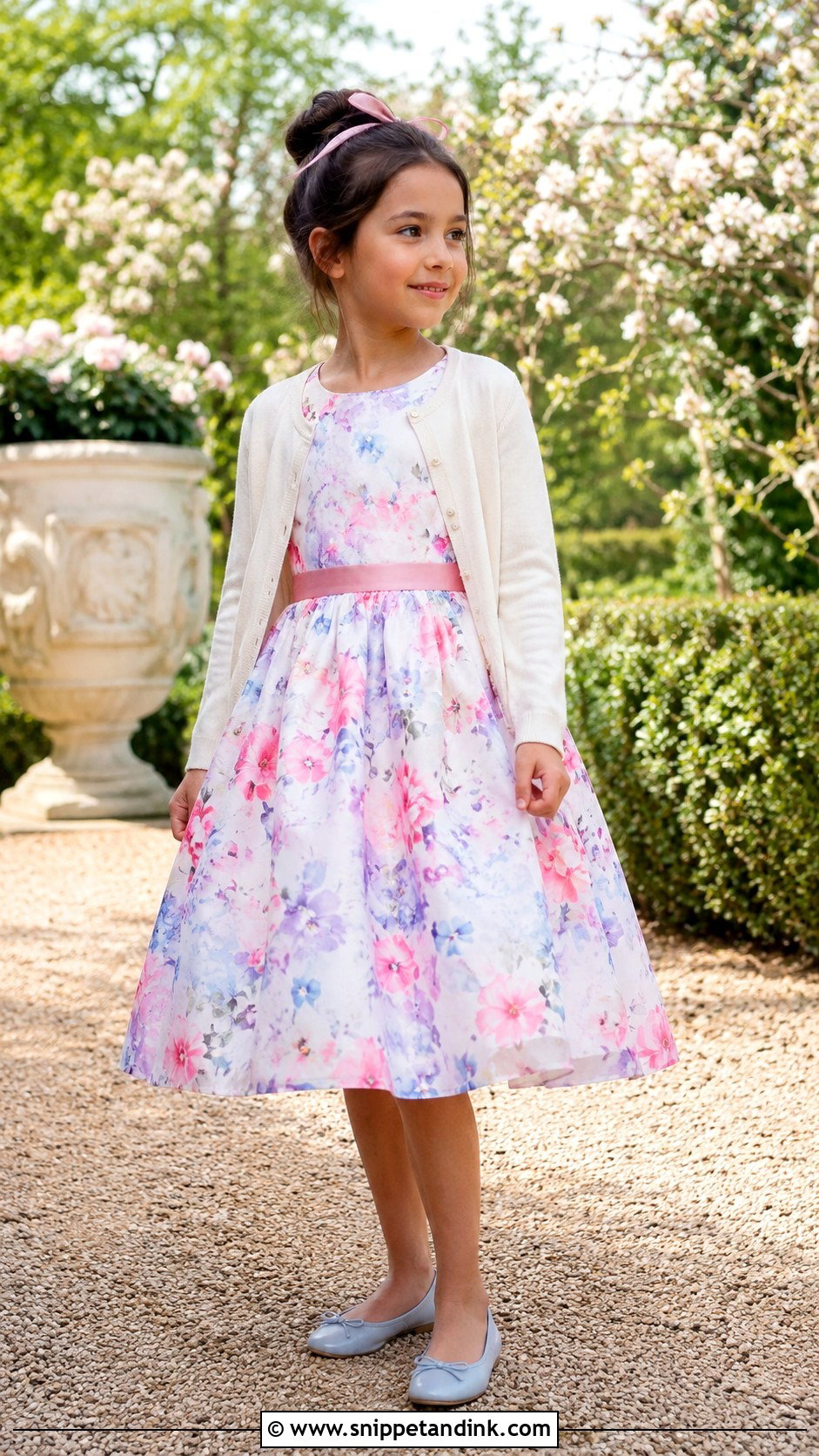 Floral Print Kids Wedding Dress - Snippet and Ink - 20 Kids Wedding Dresses
