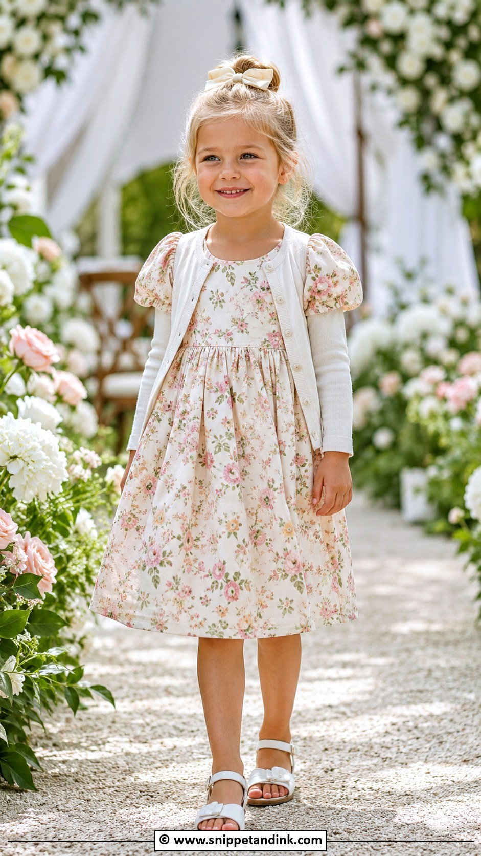 Floral Print Kids Wedding Dress - Snippet and Ink - 30 Kids Wedding Dress Ideas