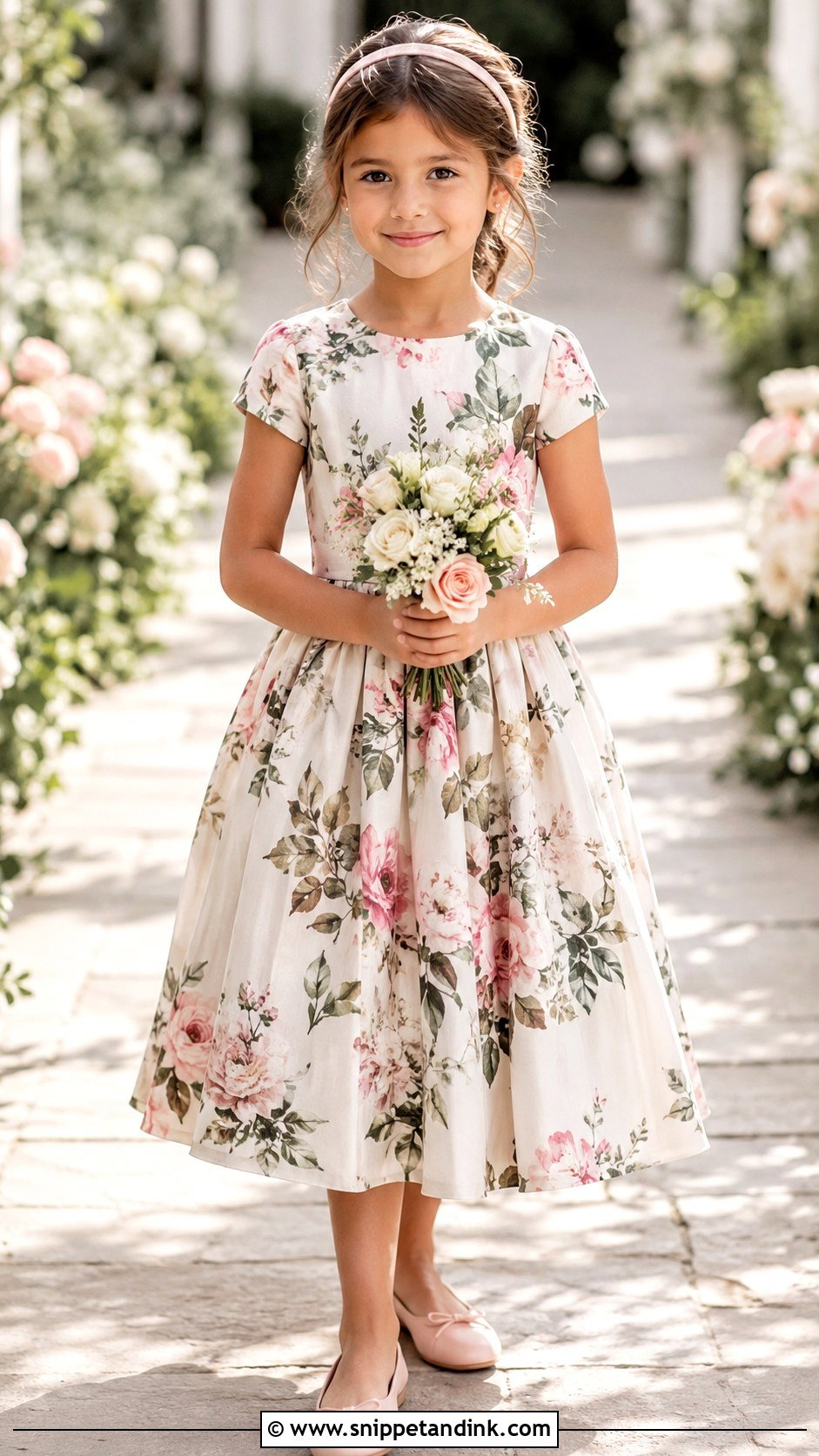 Floral Print Kids Wedding Gown - Snippet and Ink - 20 Kids Gown Design Wedding Dresses