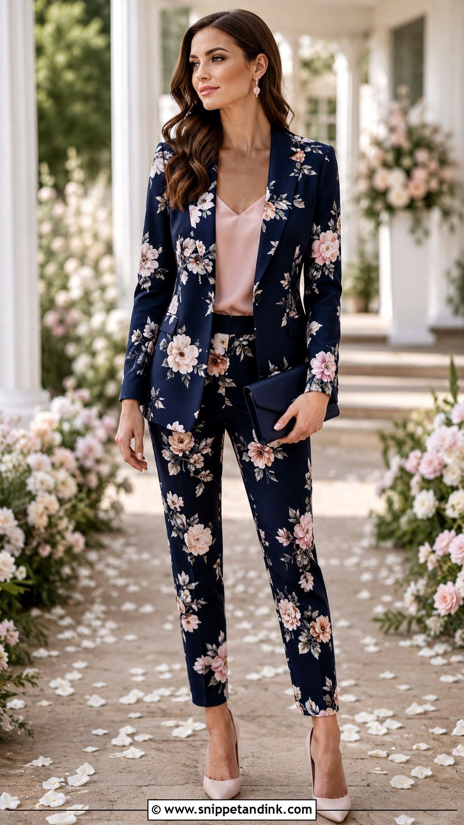 Floral Print Maid of Honor Suit - Snippet and Ink - 20 Maid of Honor Suit Ideas
