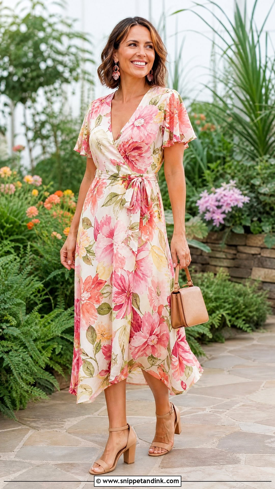 Floral Print Vow Renewal Dress - Snippet and Ink - 20 Renewing Vows Dress Ideas