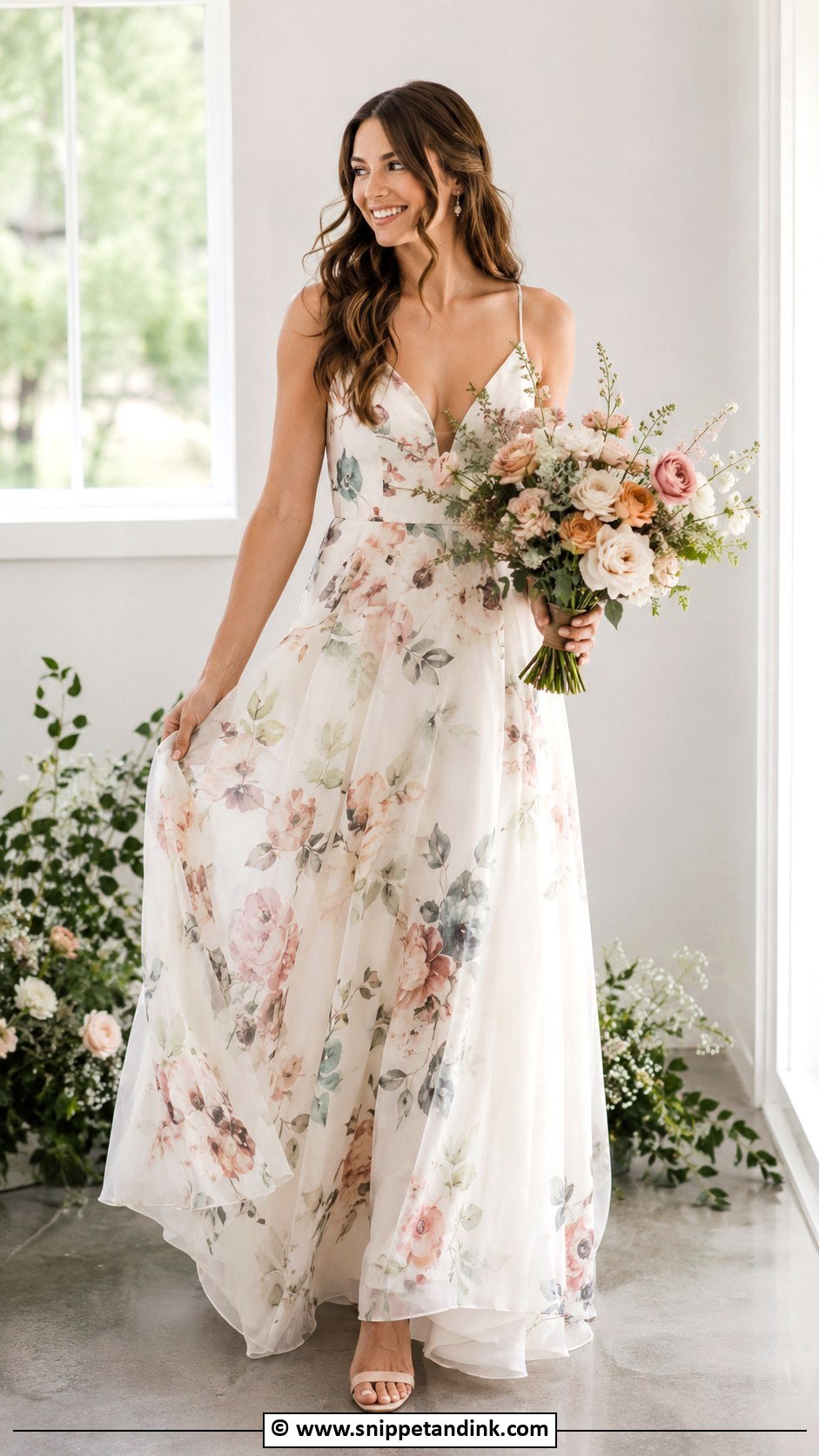 Floral Print Wedding Dress - Snippet and Ink - 30 Wedding Dress 2024 Ideas