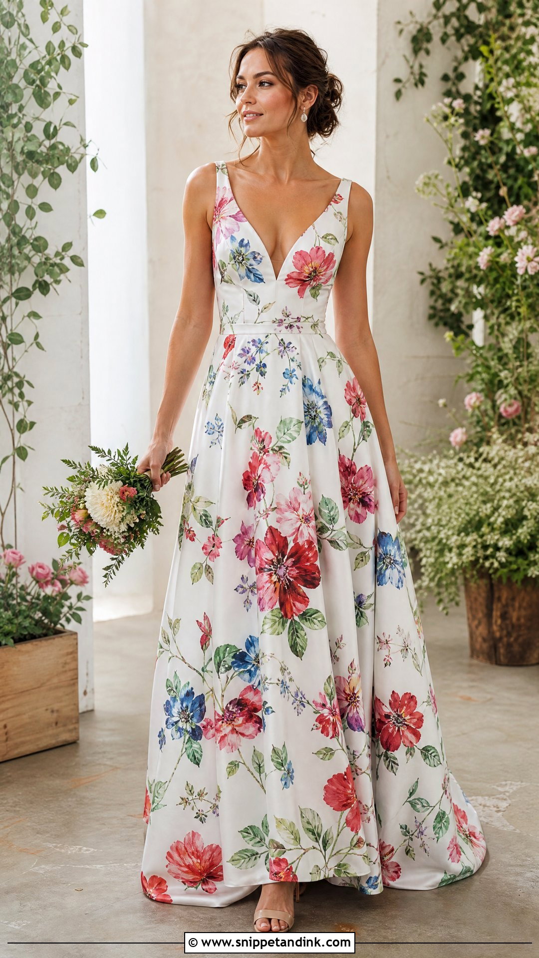Floral Print Wedding Dress - Snippet and Ink - 25 Ugly Wedding Dresses