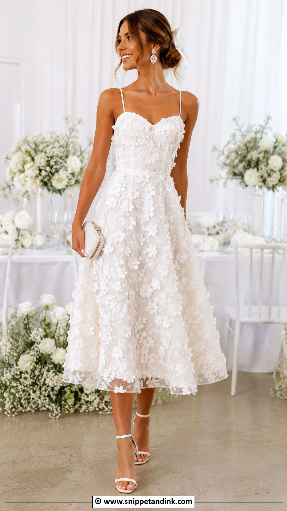 Floral Reception Wedding Dress - Snippet and Ink - 30 Flower Wedding Dress Ideas