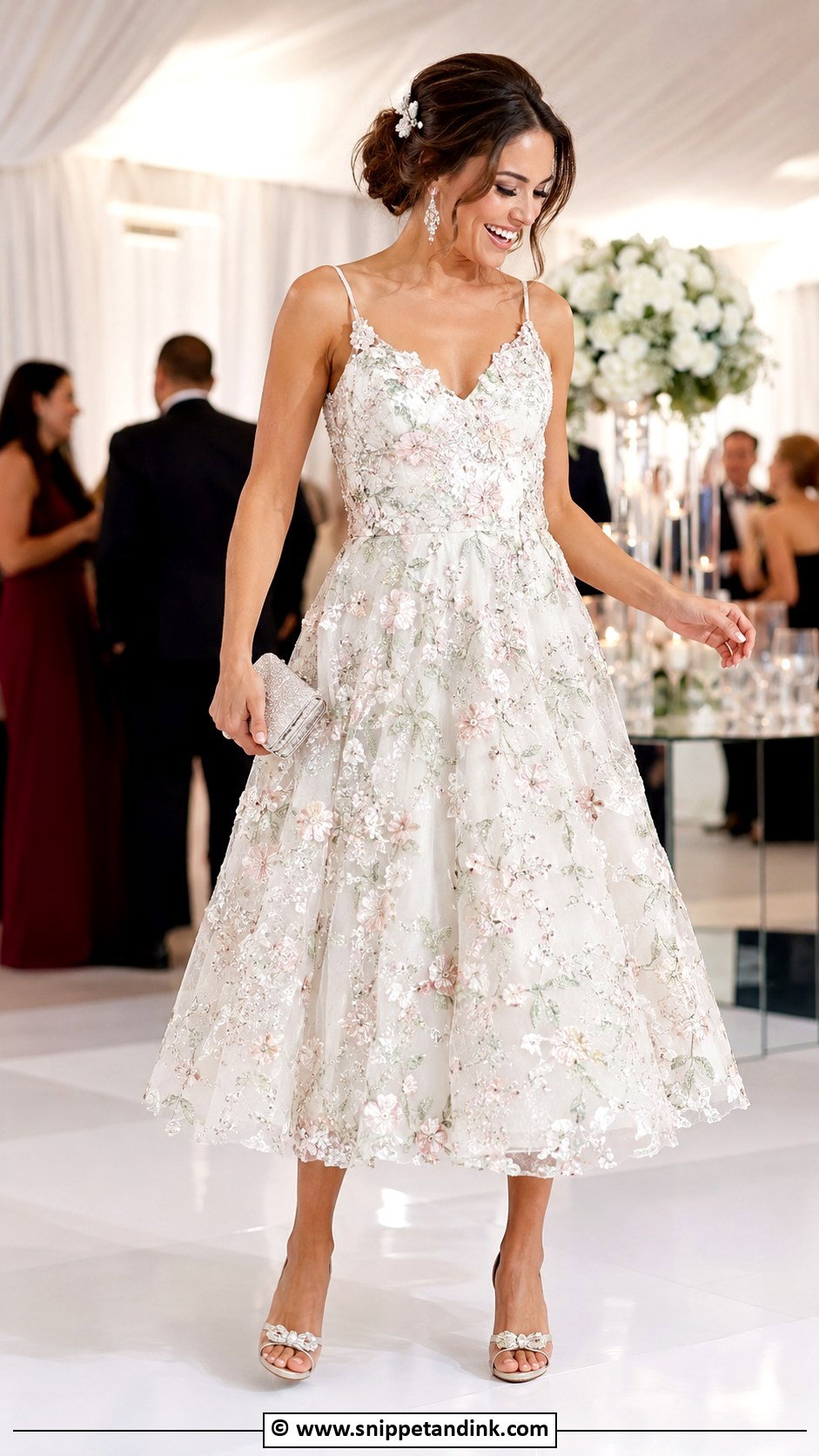 Floral Reception Wedding Dress - Snippet and Ink - 25 Wedding Dress with Flowers