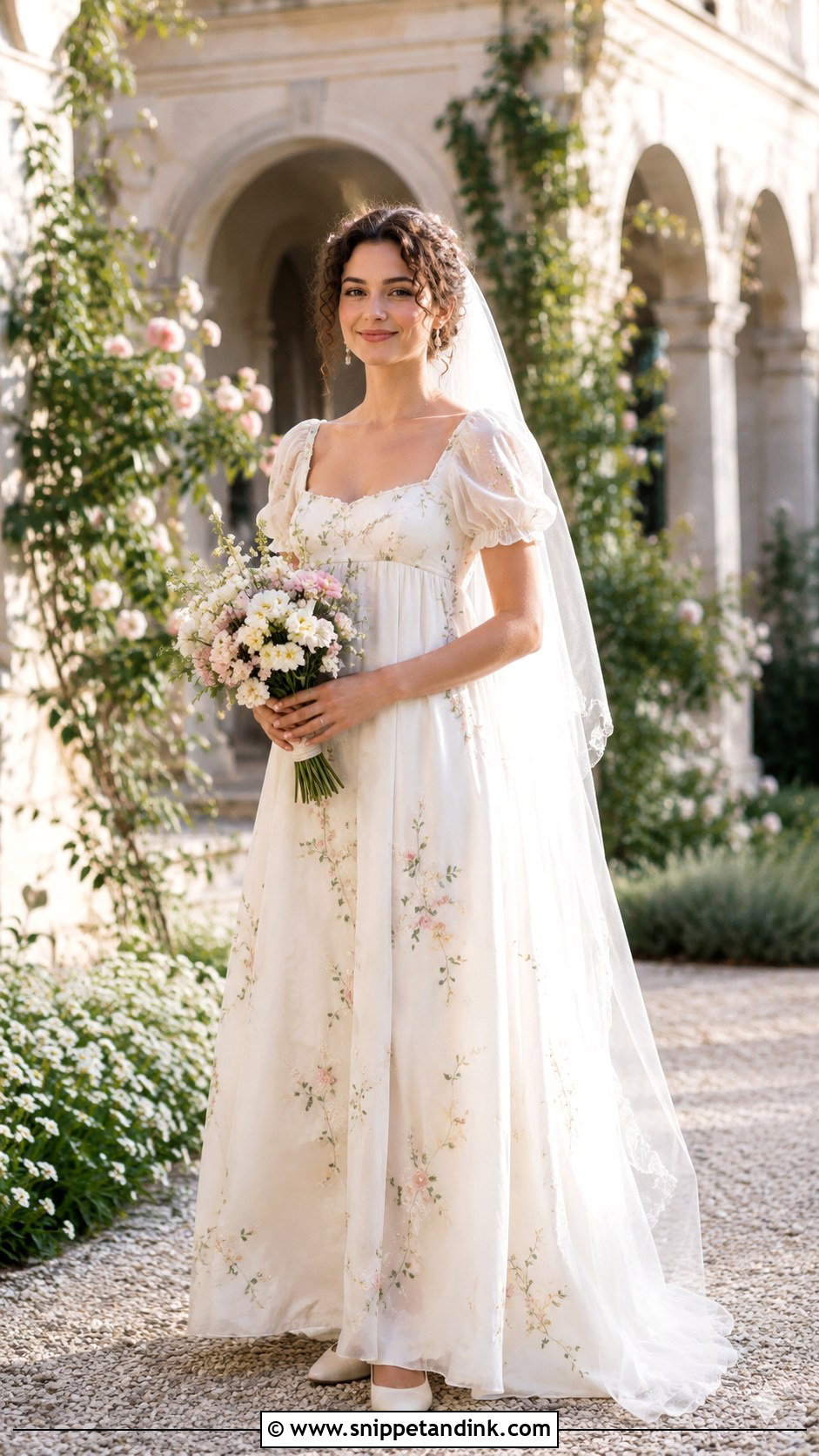 Floral Regency Wedding Dress - Snippet and Ink - 25 Regency Wedding Dress Ideas