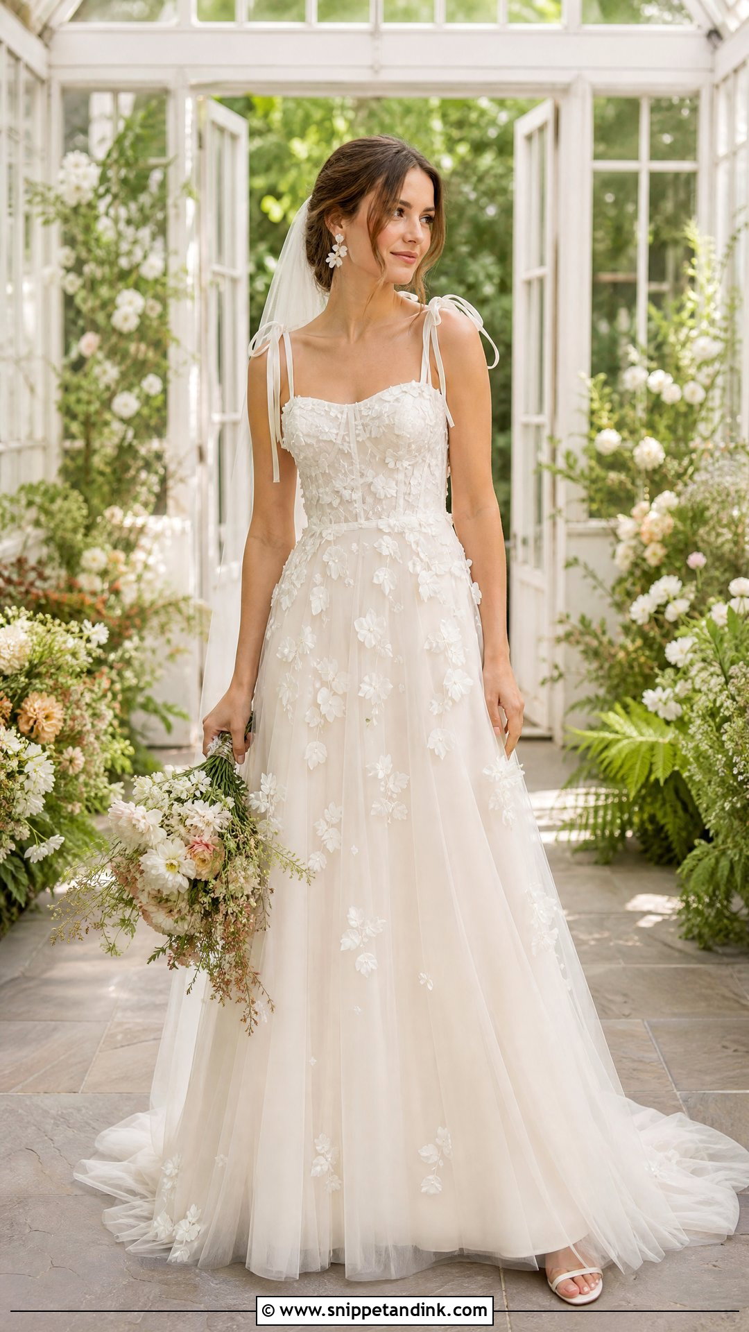 Floral Ribbon Wedding Dress - Snippet and Ink - 20 Ribbon Wedding Dress Ideas