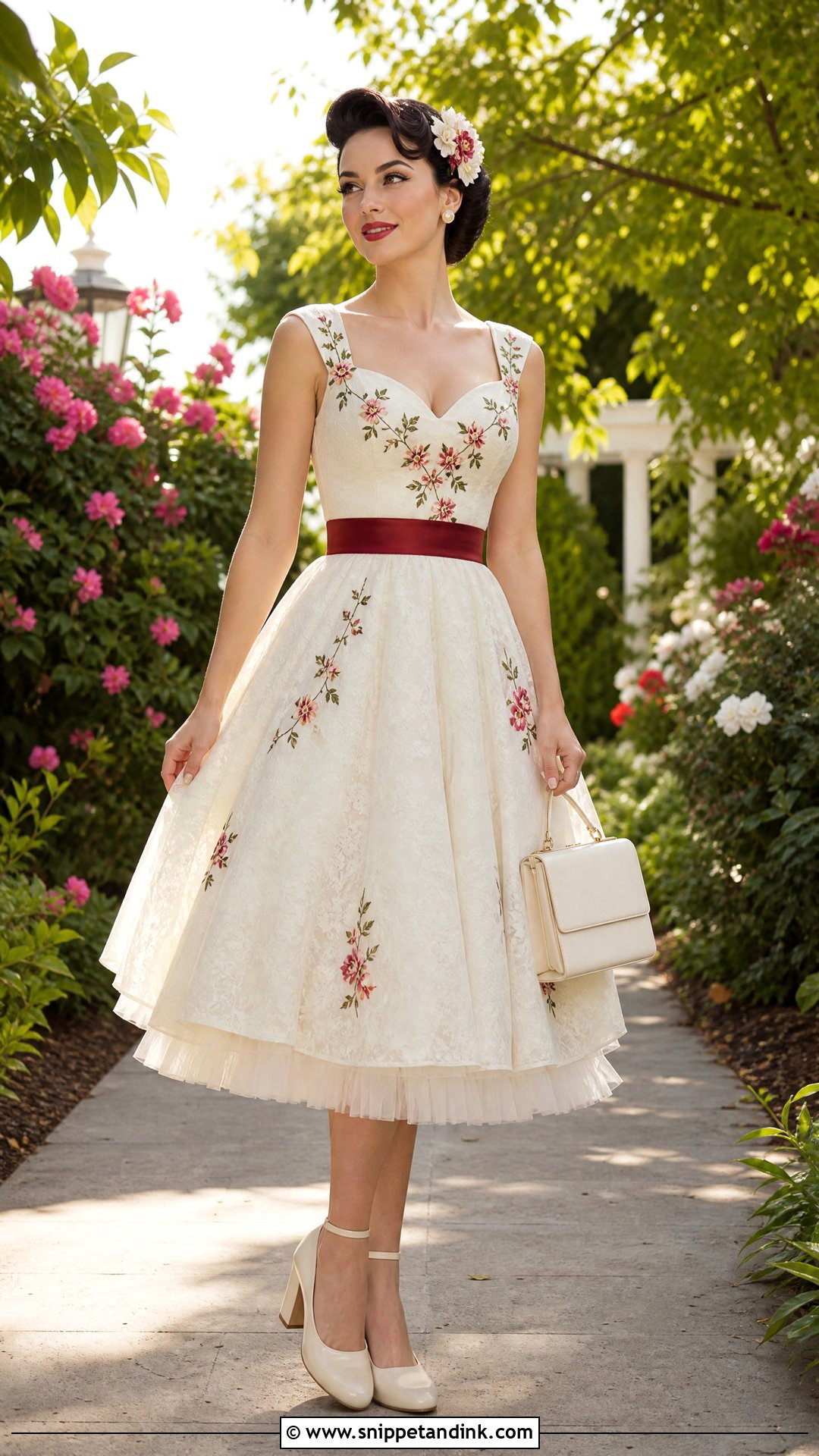 Floral Rockabilly Wedding Dress - Snippet and Ink - 20 Rockabilly Wedding Dresses
