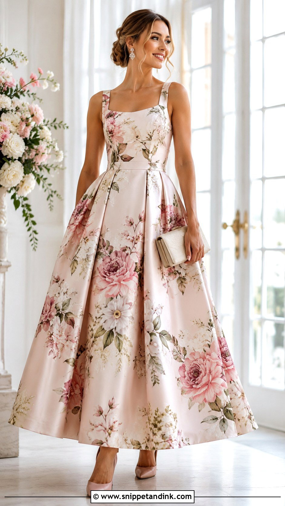 Floral Satin Ball Gown - Snippet and Ink - 25 Satin Ball Gown Ideas