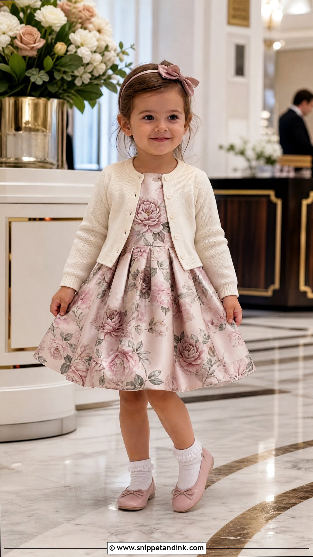 Floral Satin Toddler Girl Wedding Outfit - Snippet and Ink - 20 Toddler Girl Wedding Outfit Ideas