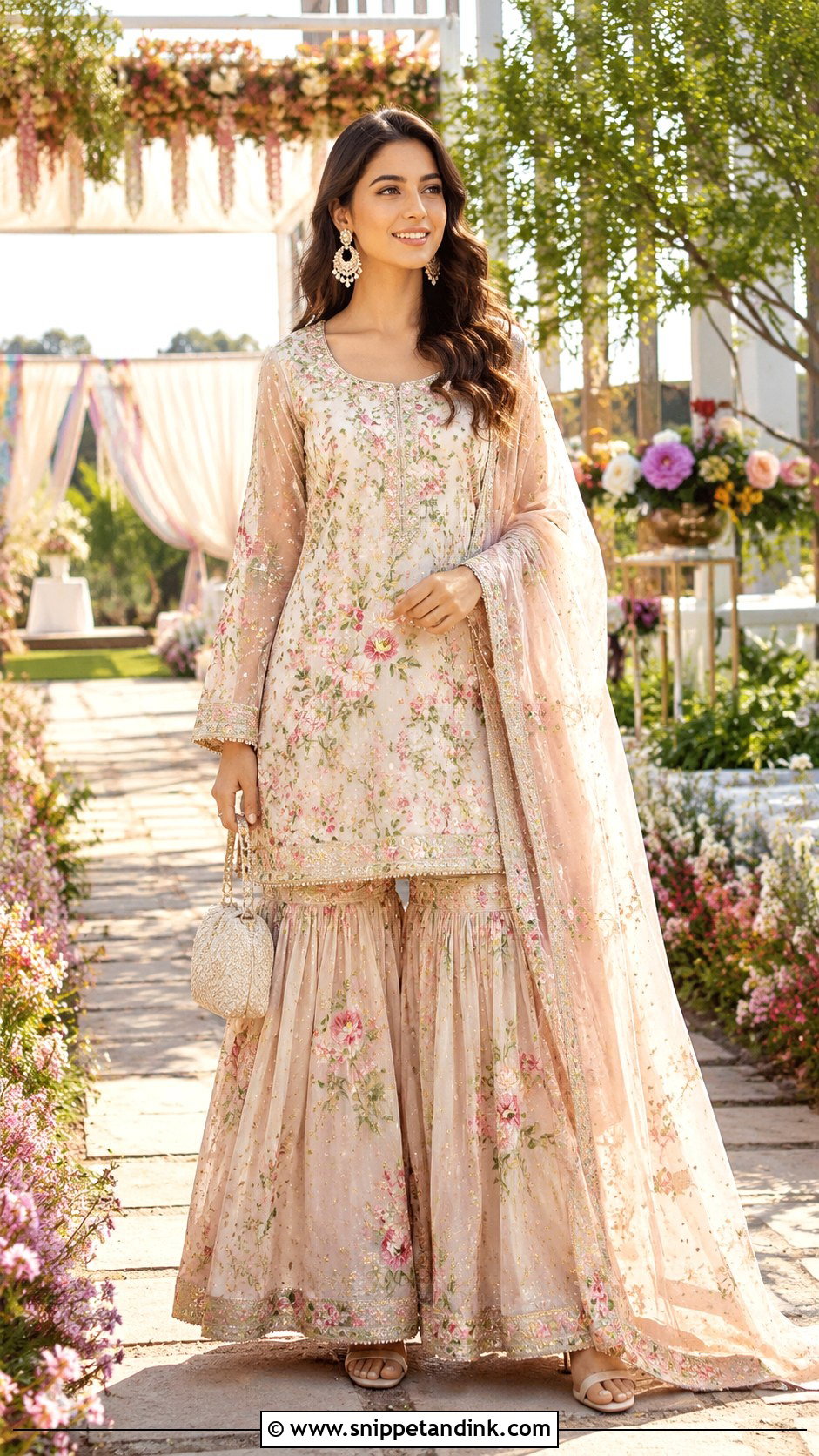 Floral Sharara For Wedding - Snippet and Ink - 25 Wedding Sharara Ideas