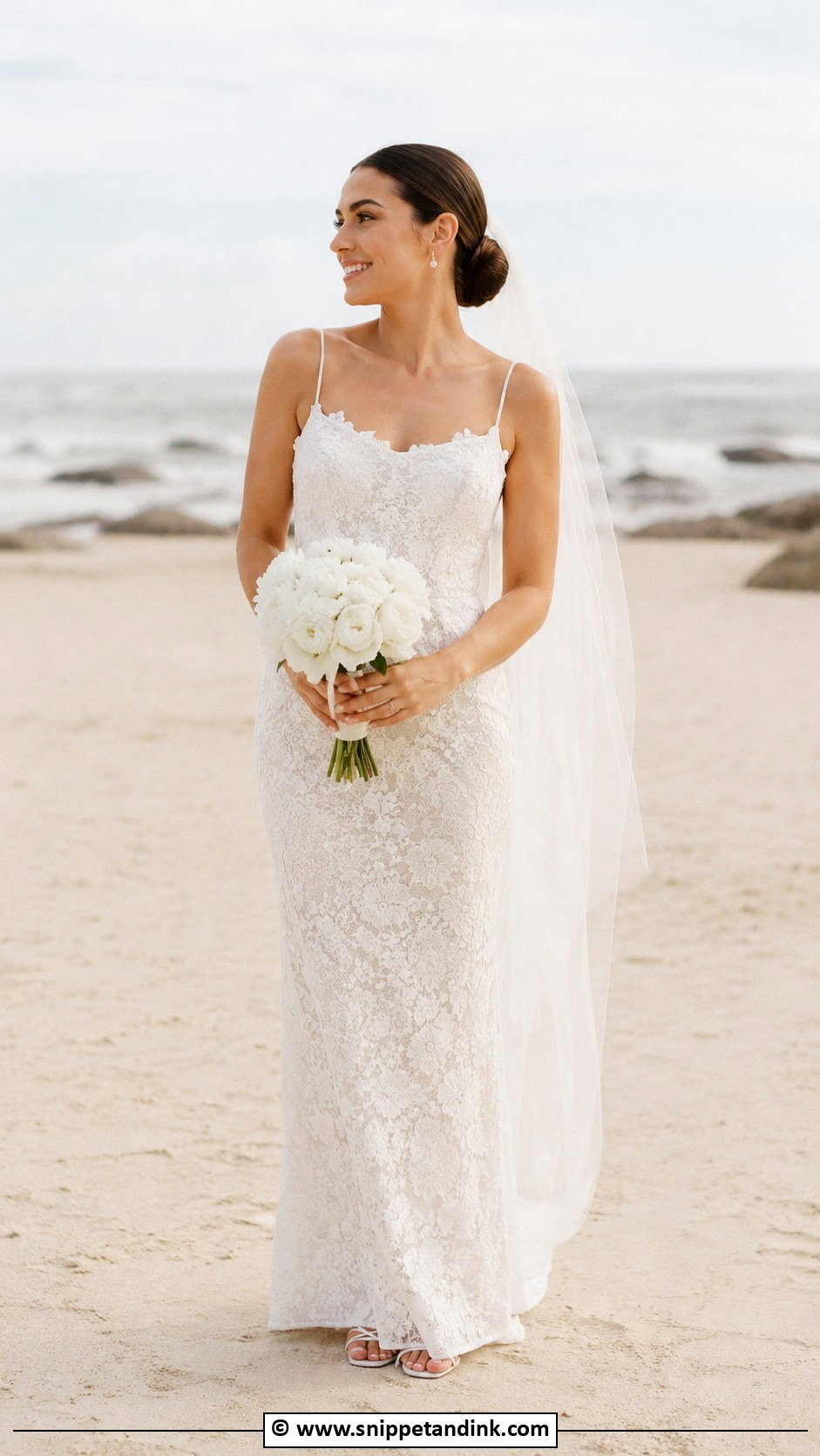 Floral Sheath Wedding Dress - Snippet and Ink - 30 Flower Wedding Dress Ideas